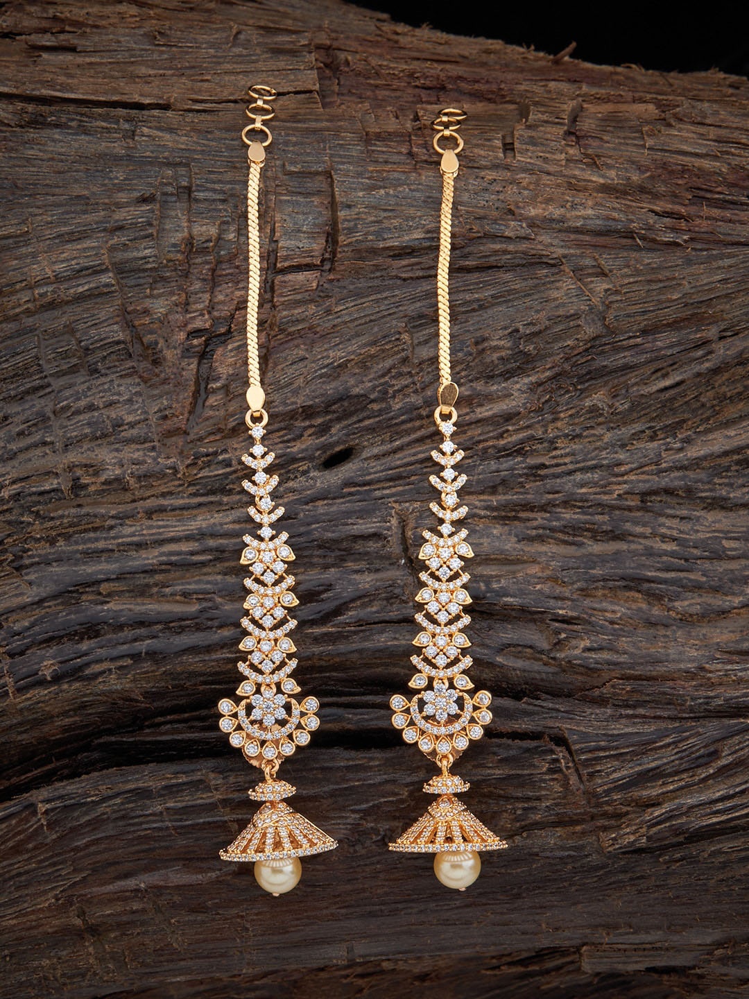 

Kushal's Fashion Jewellery Gold Plated Floral Drop Earrings, White