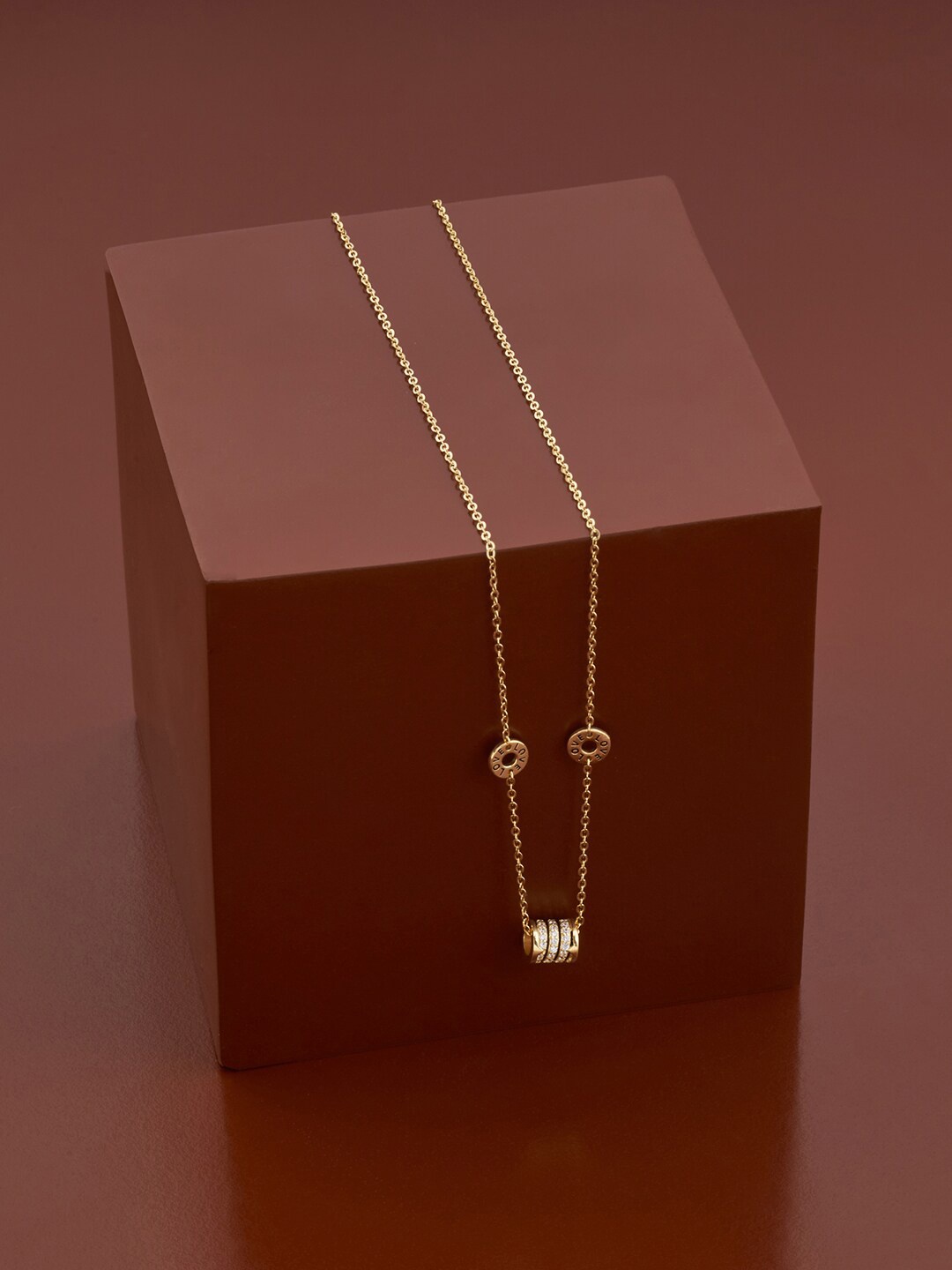 

Kushal's Fashion Jewellery Silver Gold-Plated Necklace