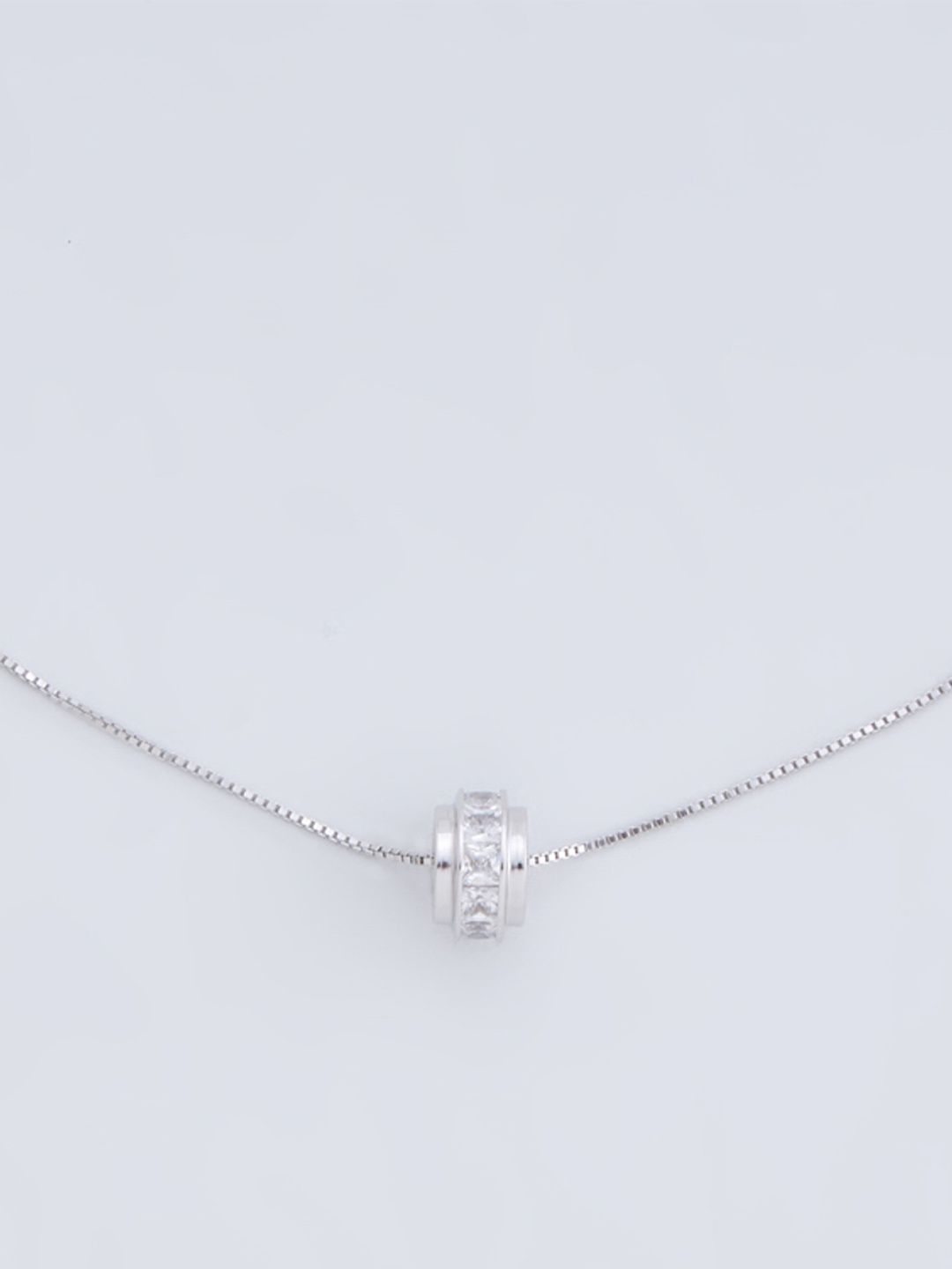 

Kushal's Fashion Jewellery Rhodium-Plated Necklace, Silver