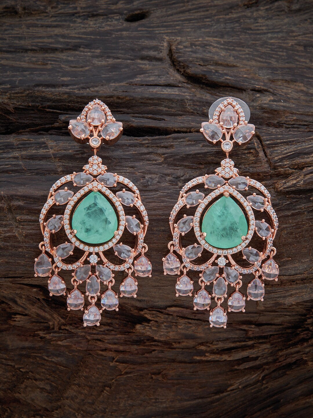 

Kushal's Fashion Jewellery Teardrop Shaped Drop Earrings, Sea green
