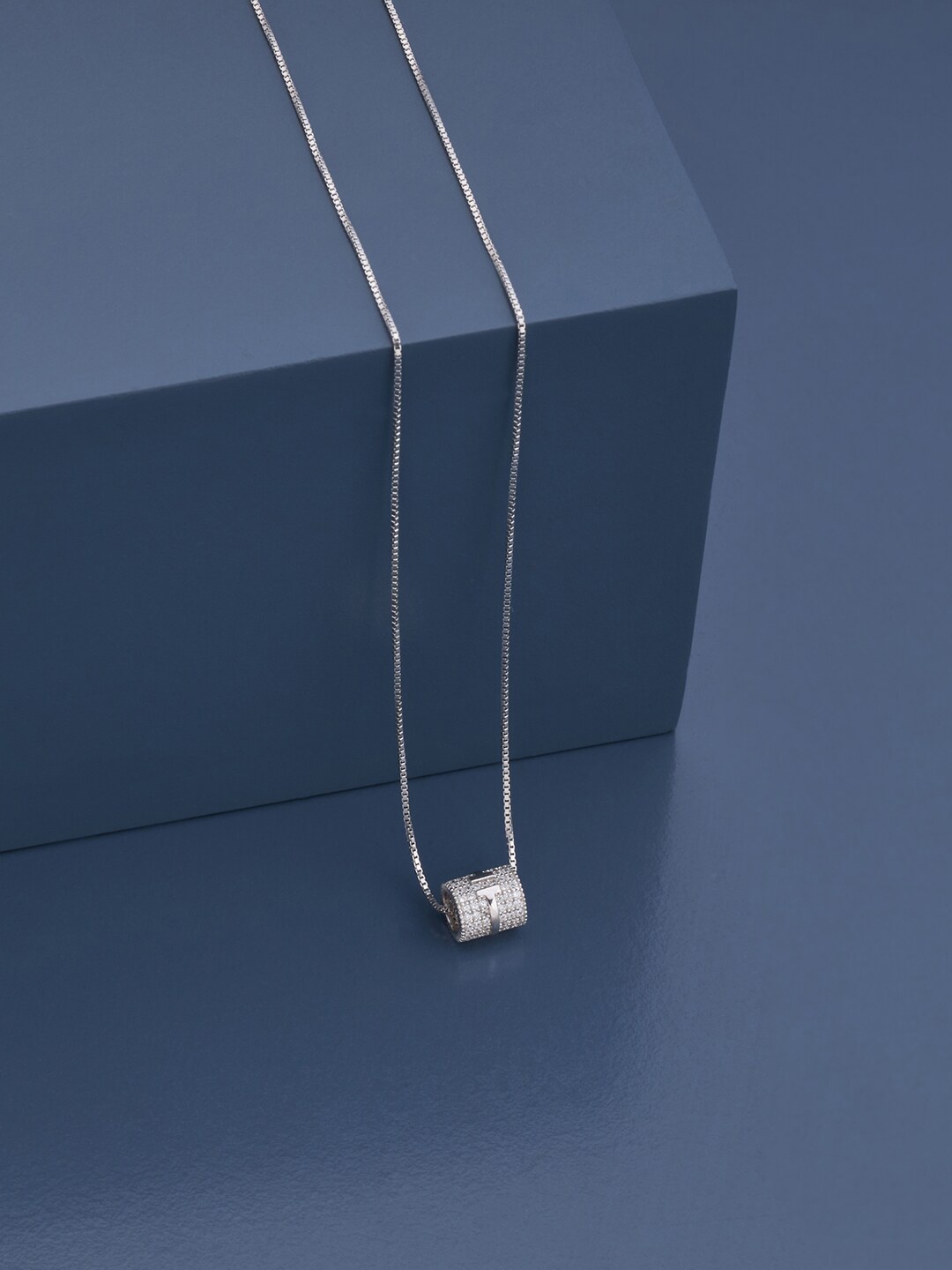 

Kushal's Fashion Jewellery Rhodium-Plated Necklace, Silver
