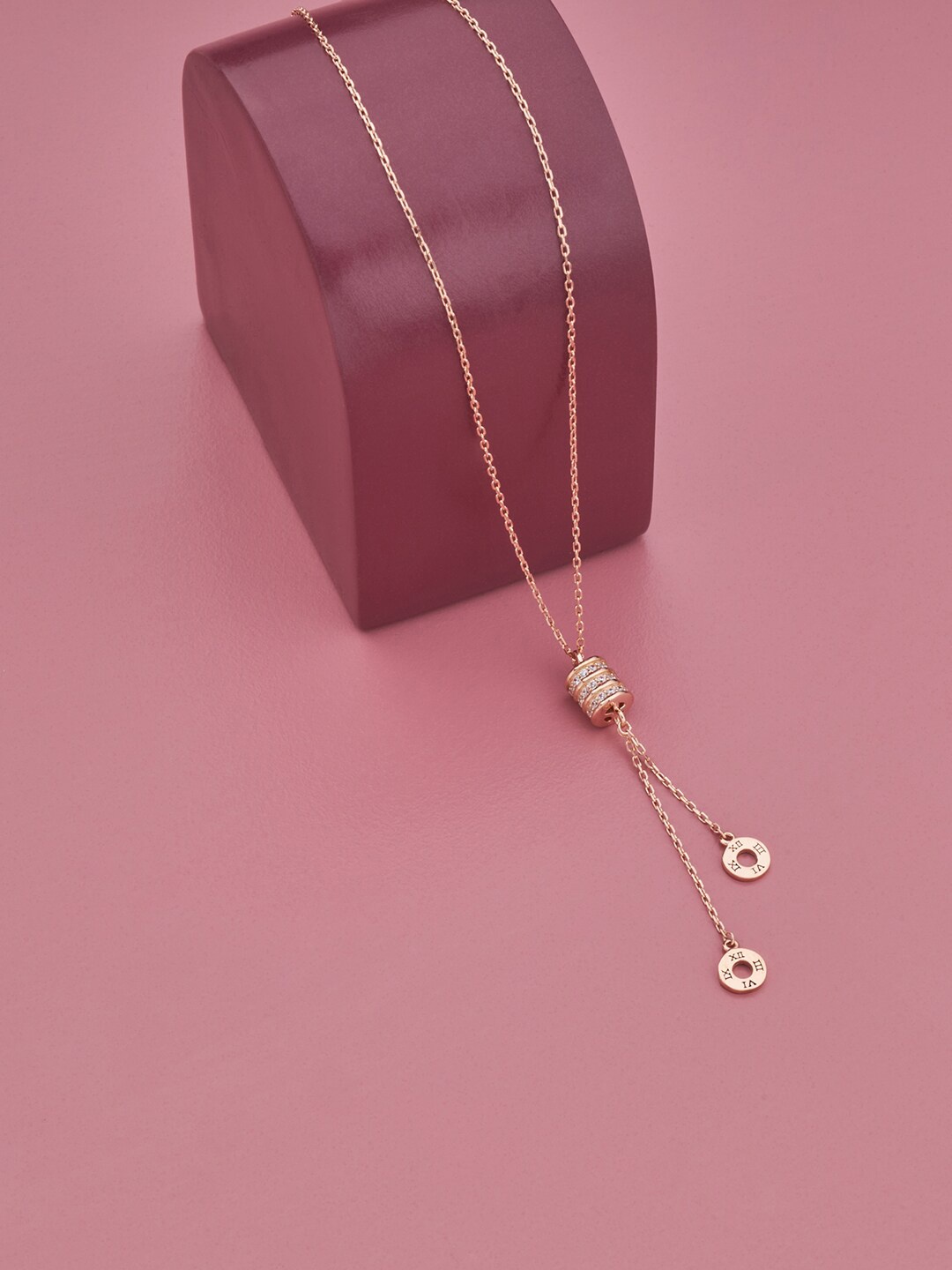 

Kushal's Fashion Jewellery Silver Rose Gold-Plated Necklace