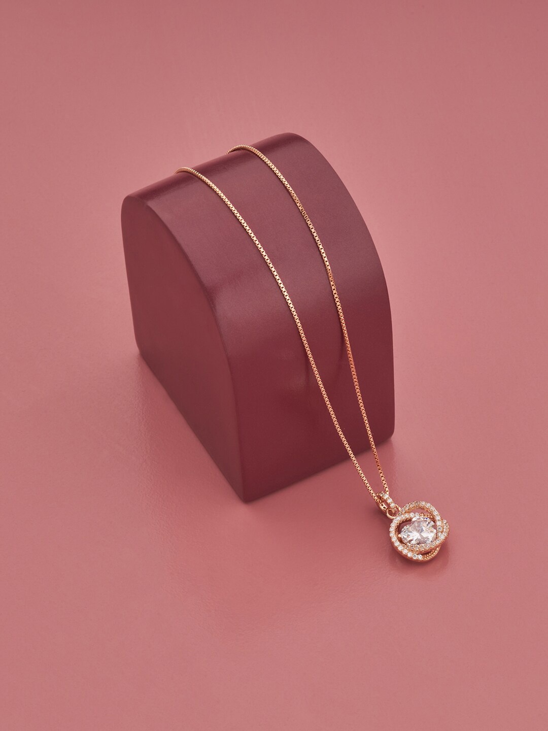 

Kushal's Fashion Jewellery Rose Gold-Plated Necklace