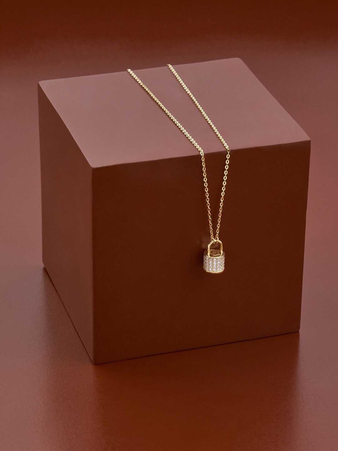 

Kushal's Fashion Jewellery Silver Gold-Plated Necklace