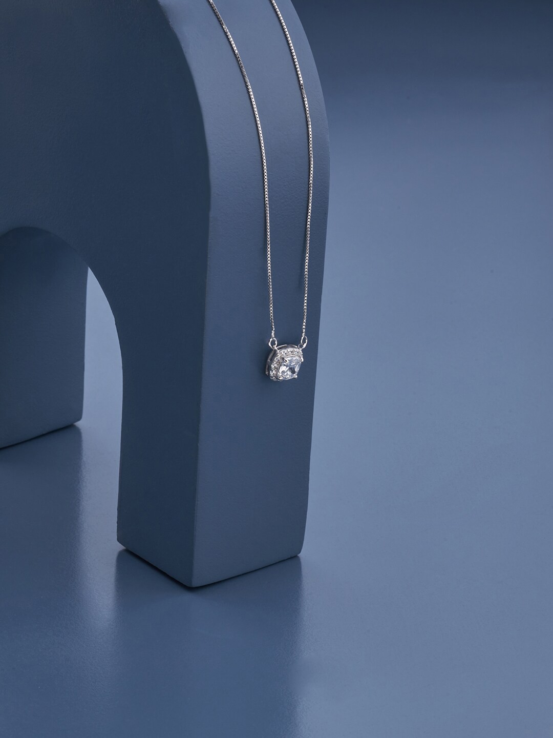 

Kushal's Fashion Jewellery Rhodium-Plated Necklace, Silver