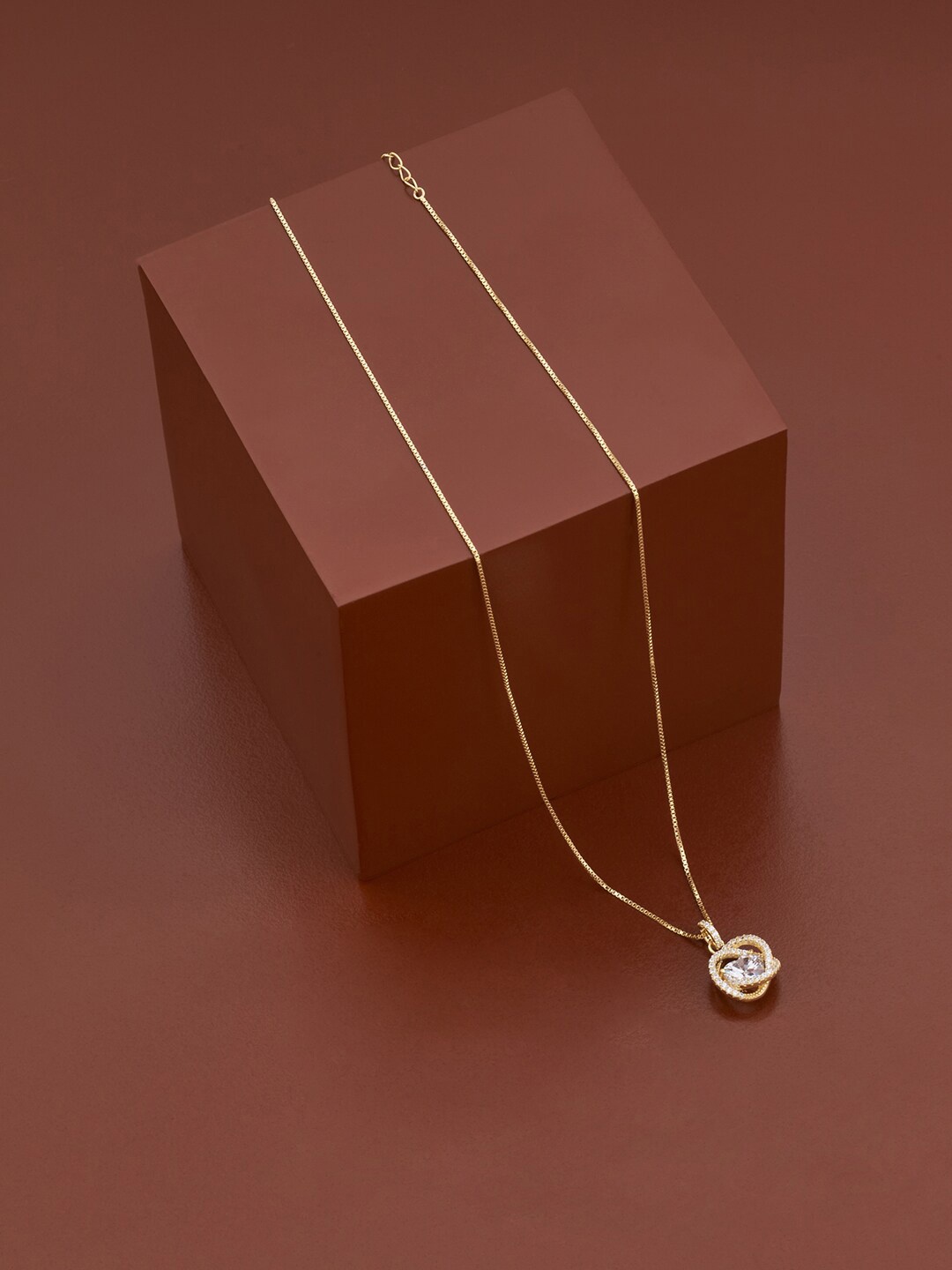 

Kushal's Fashion Jewellery Silver Gold-Plated Necklace, White