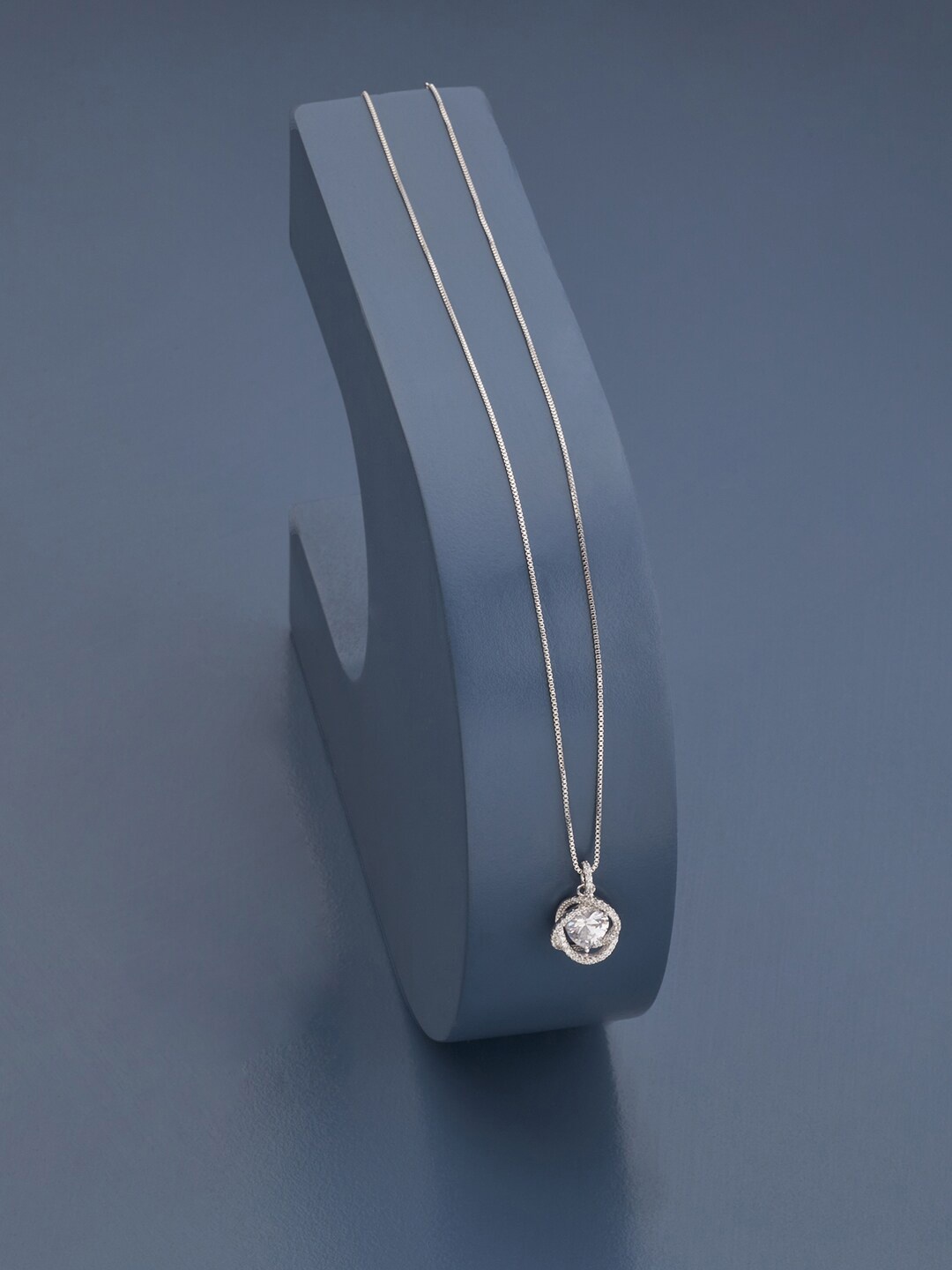 

Kushal's Fashion Jewellery Silver Rhodium-Plated Necklace, White
