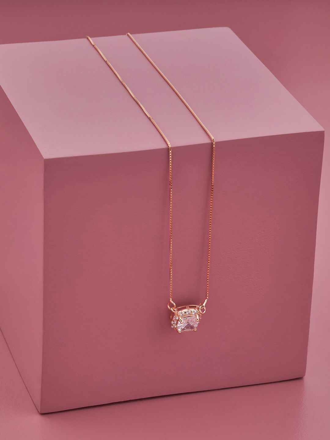 

Kushal's Fashion Jewellery Rose Gold-Plated Necklace