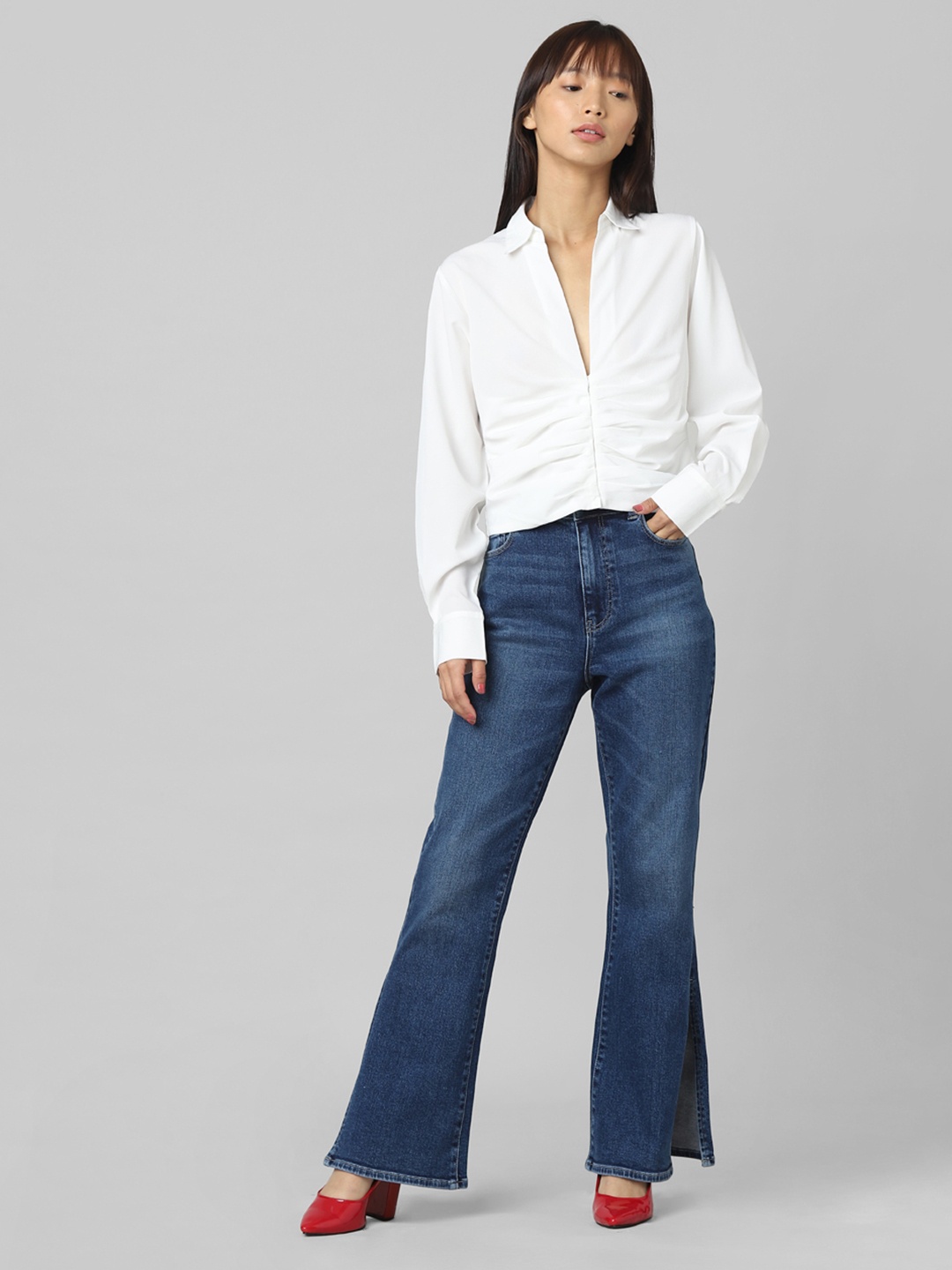 

ONLY Women Solid Casual Shirt, White