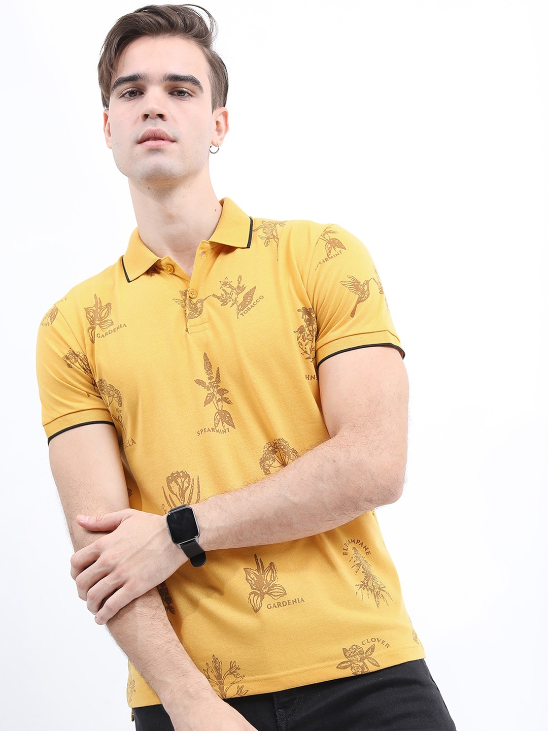 

KETCH Men Printed Polo Collar Slim Fit T-shirt, Yellow