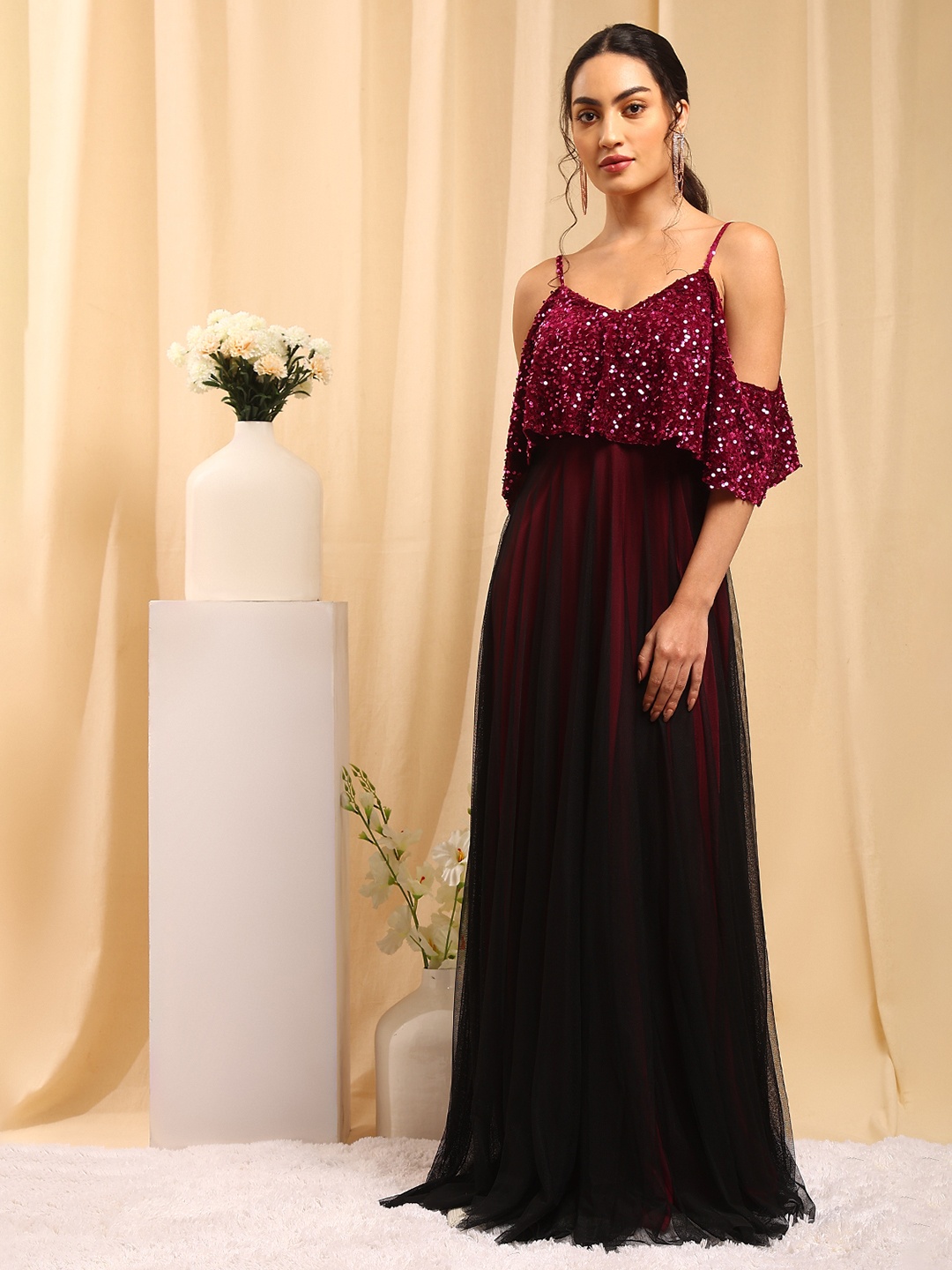 

TRENDY DIVVA Embellished Maxi Dress, Pink