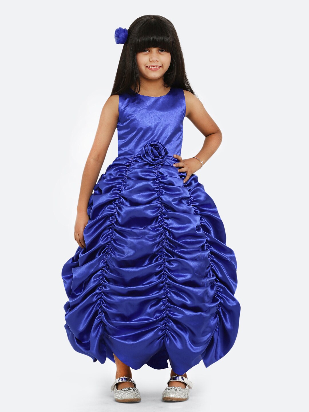

Maybemine Girls Silk Maxi Dress, Blue