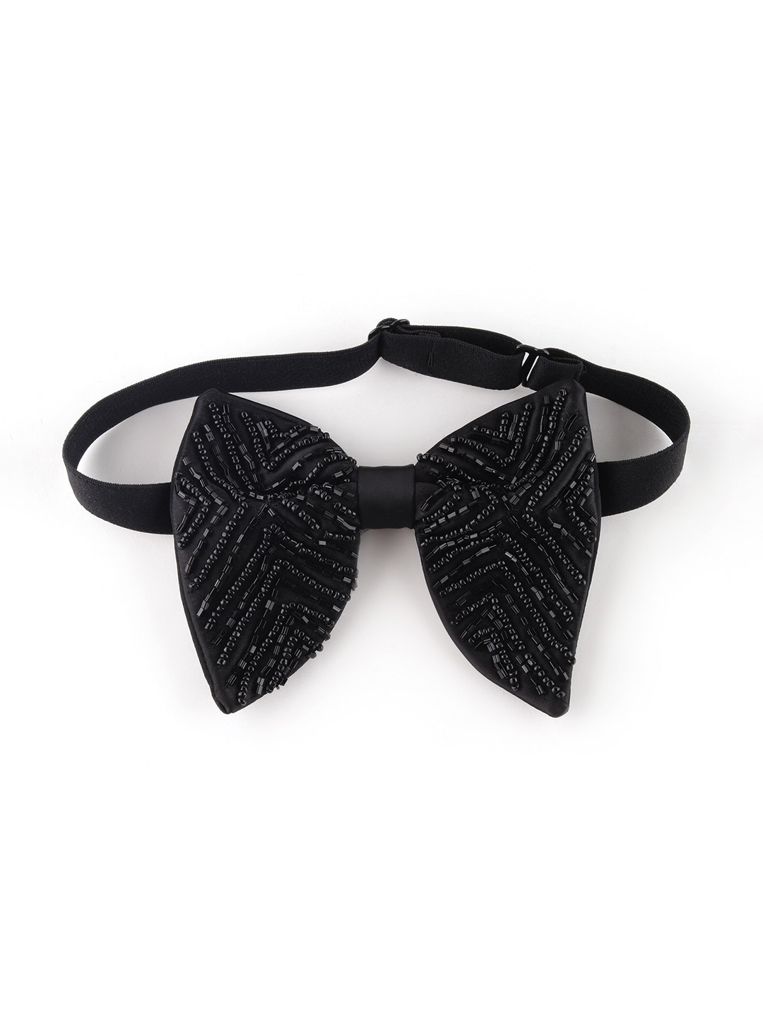 

Alvaro Castagnino Men Bead Embroidered Bow Tie, Black
