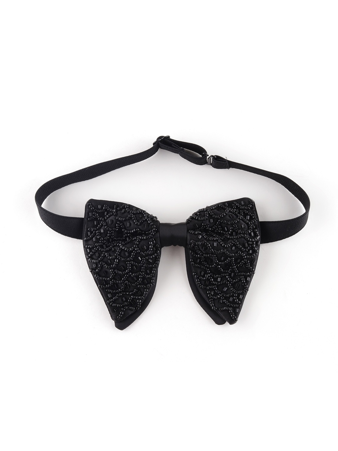 

Alvaro Castagnino Men Bead Embroidered Bow Tie, Black