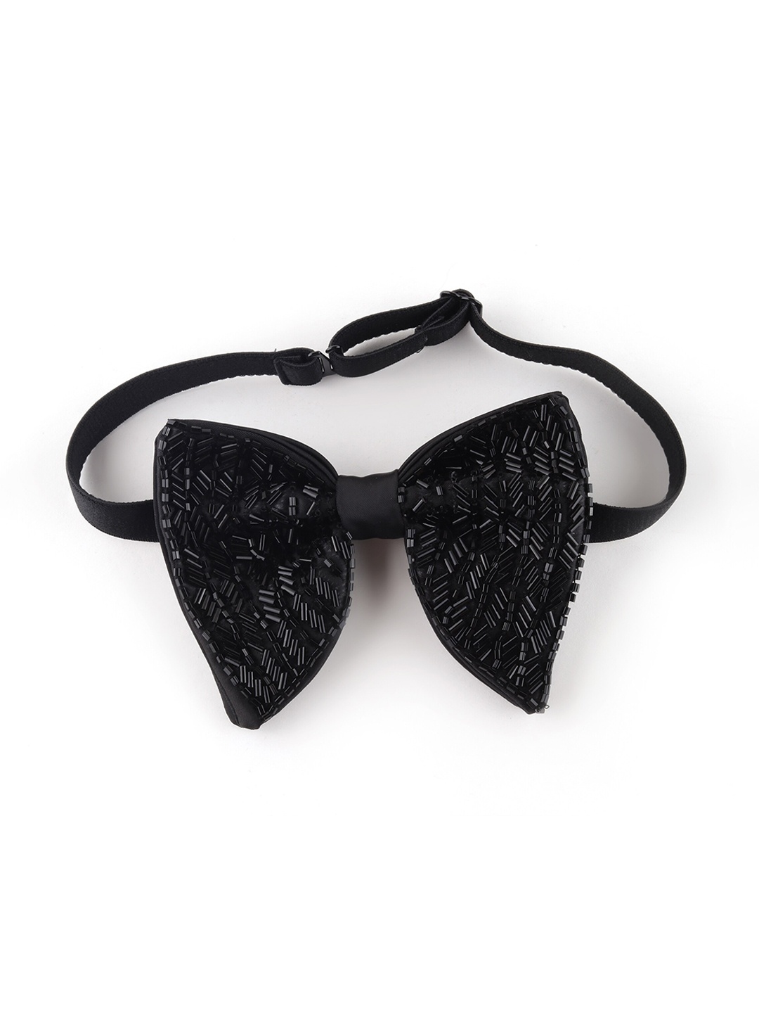 

Alvaro Castagnino Men Bead Embroidered Bow Tie, Black