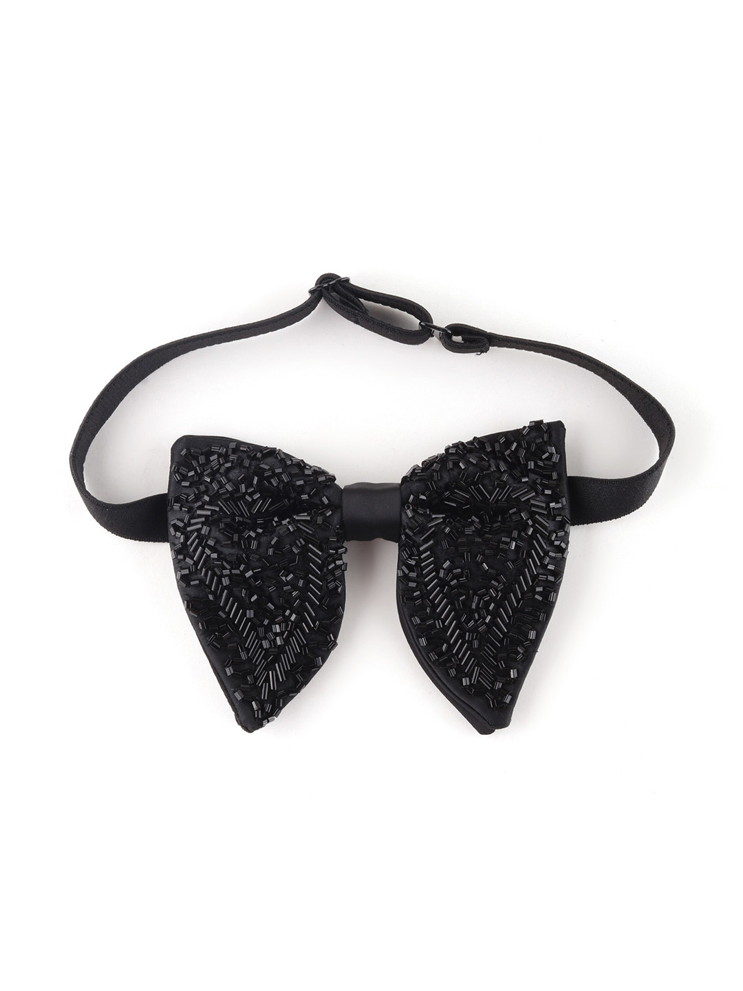 

Alvaro Castagnino Men Bead Embroidered Bow Tie, Black