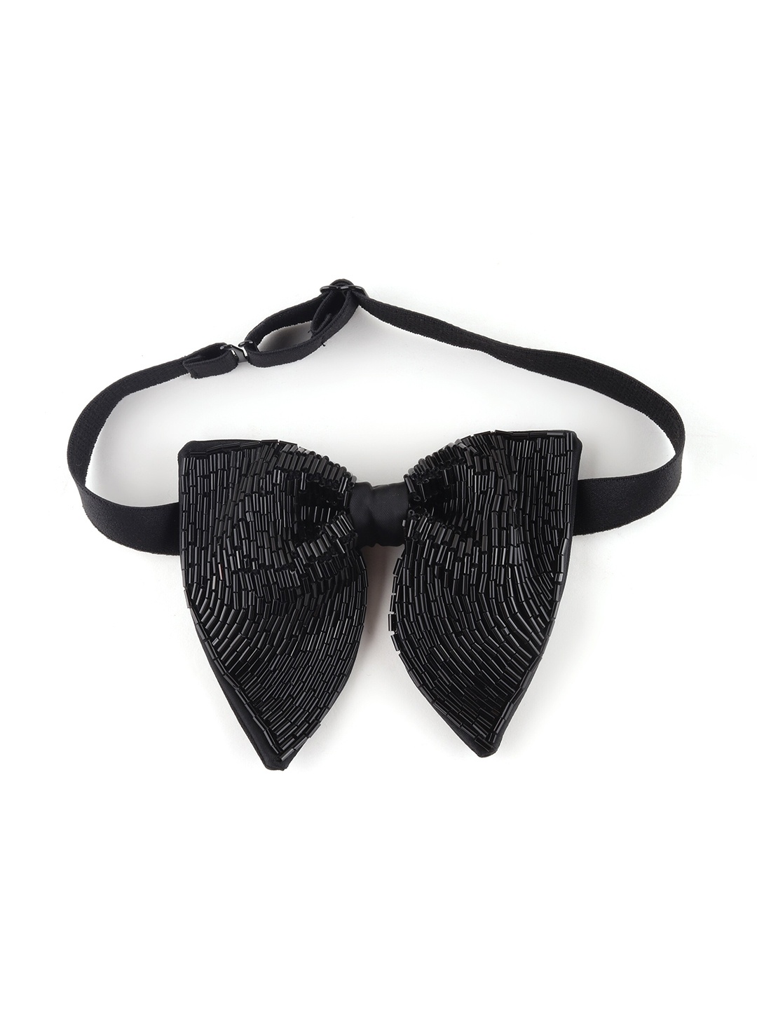 

Alvaro Castagnino Men Bead Embroidered Bow Tie, Black