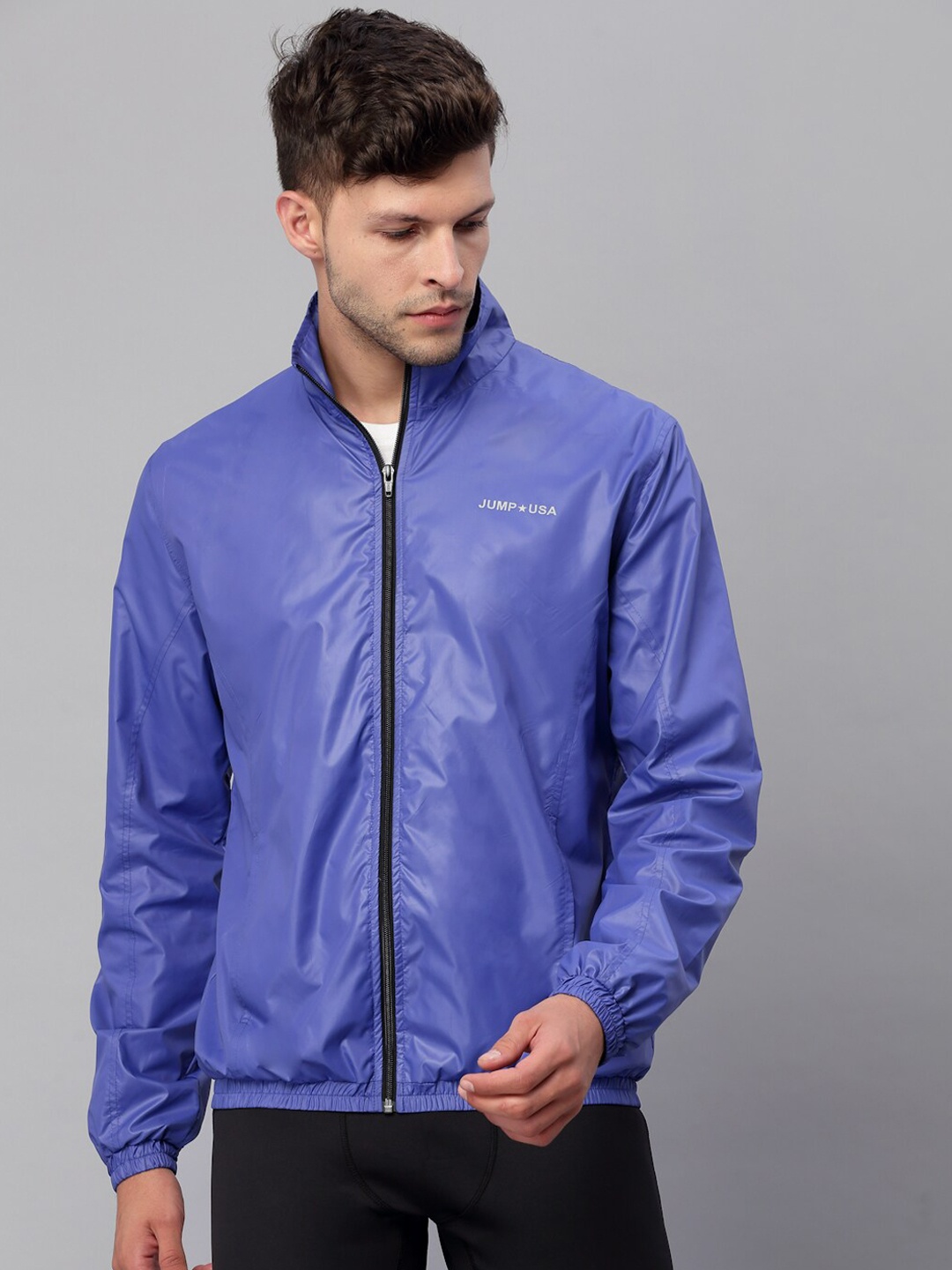 

JUMP USA Men Lightweight Bomber Jacket, Blue