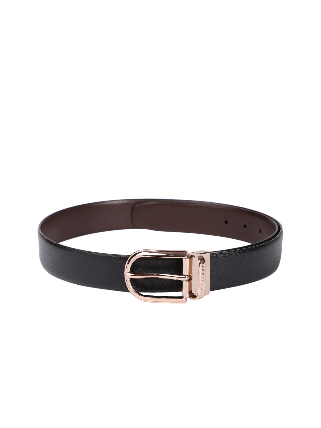 

Louis Philippe Men Reversible Leather Belt, Black