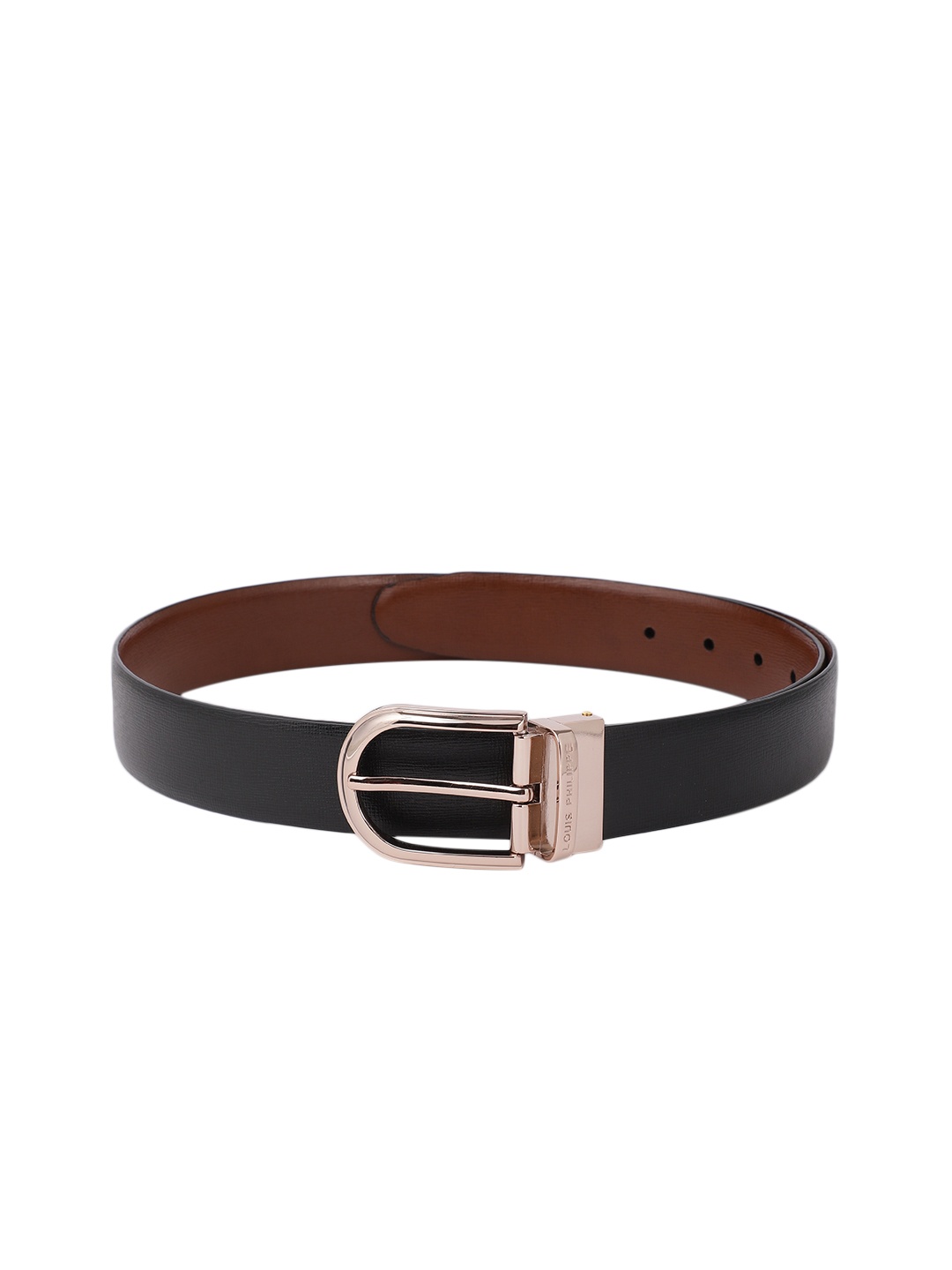 

Louis Philippe Men Reversible Leather Belt, Black