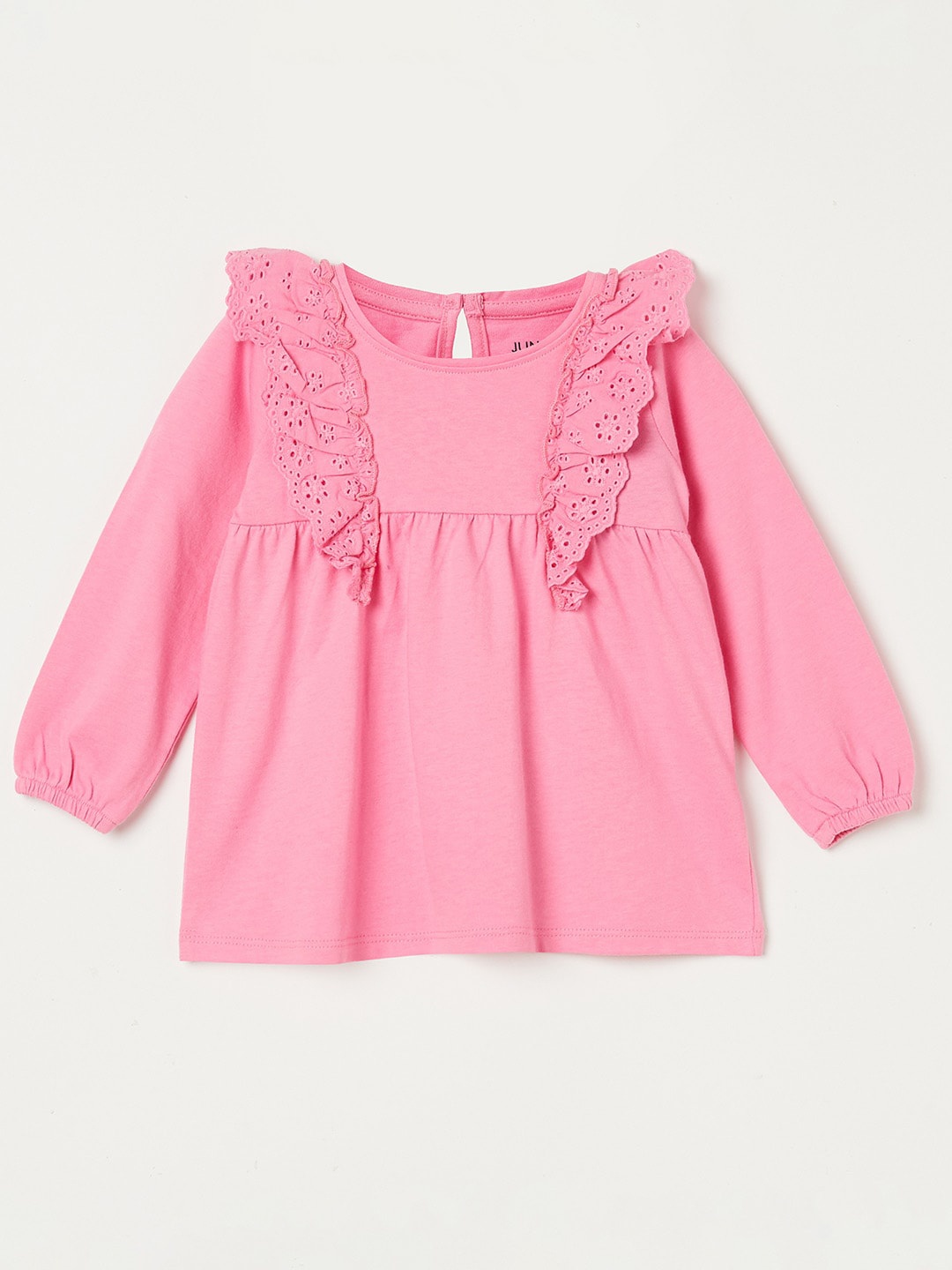 

Juniors by Lifestyle Girls Ruffled A-Line Cotton Top, Pink