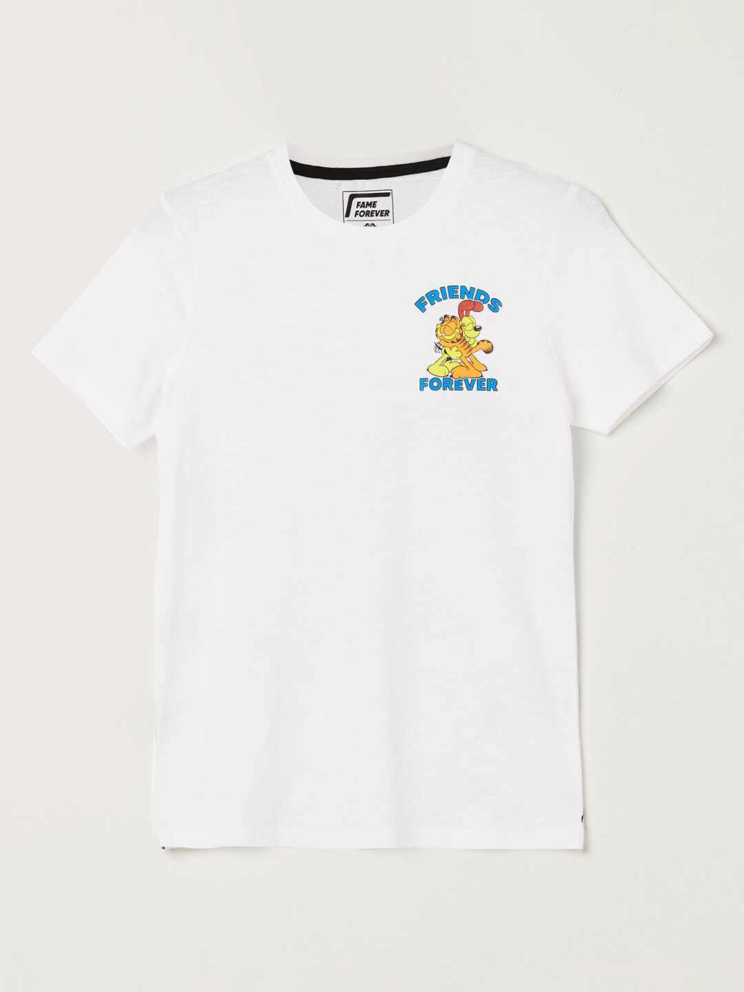 

Fame Forever by Lifestyle Boys Garfield Printed Cotton T-shirt, White