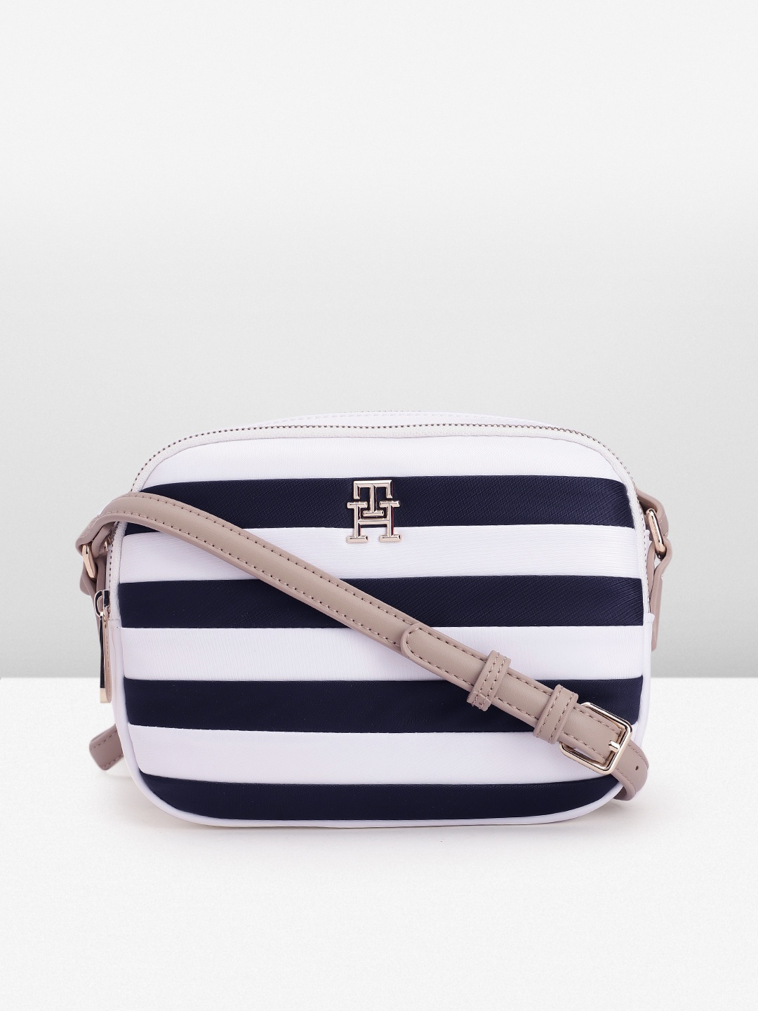 

Tommy Hilfiger Striped Sling Bag, Navy blue