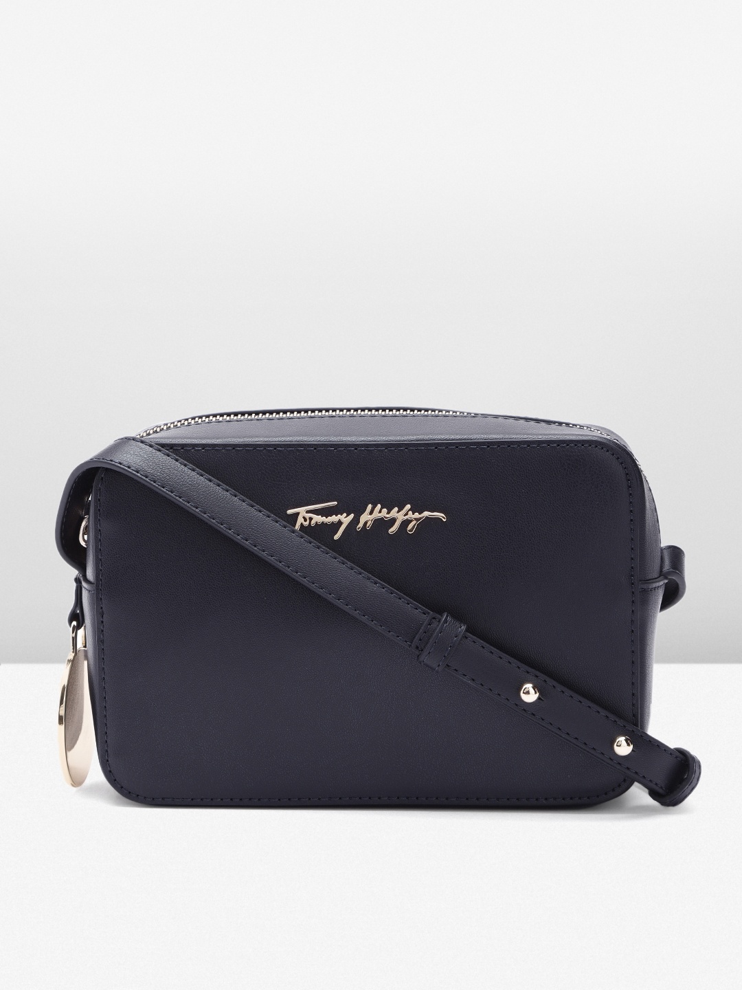 

Tommy Hilfiger Structured Crossbody Sling Bag, Navy blue