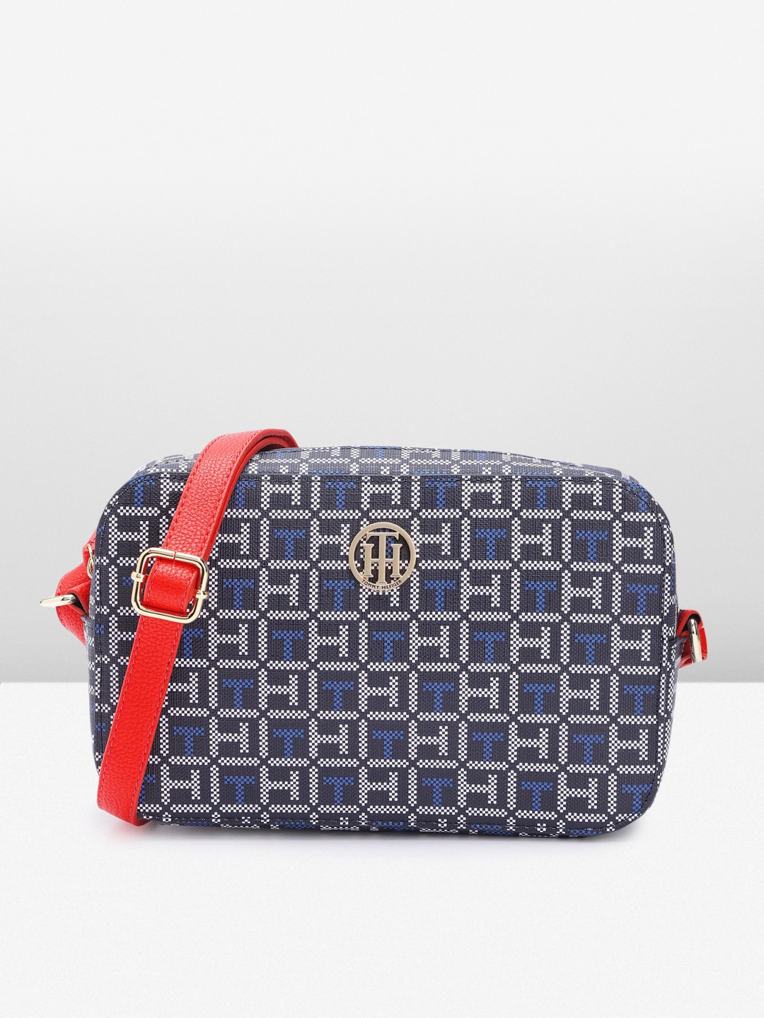 

Tommy Hilfiger CECE II Brand Logo Print Sling Bag, Navy blue