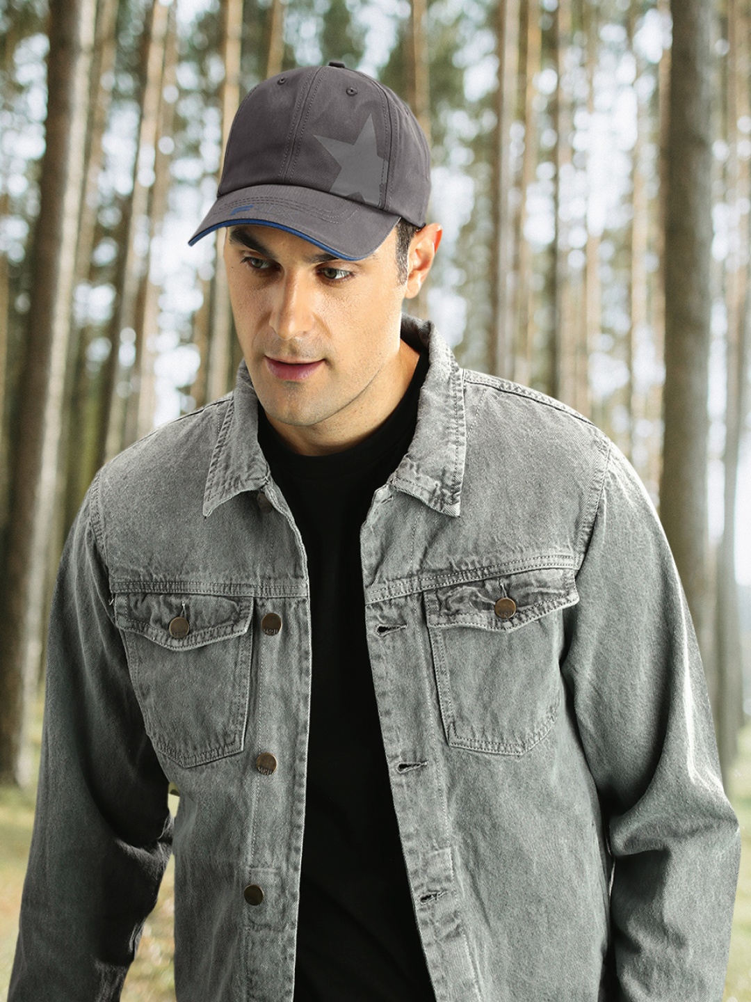 

FORCE IX Men Printed Baseball Cap, Grey
