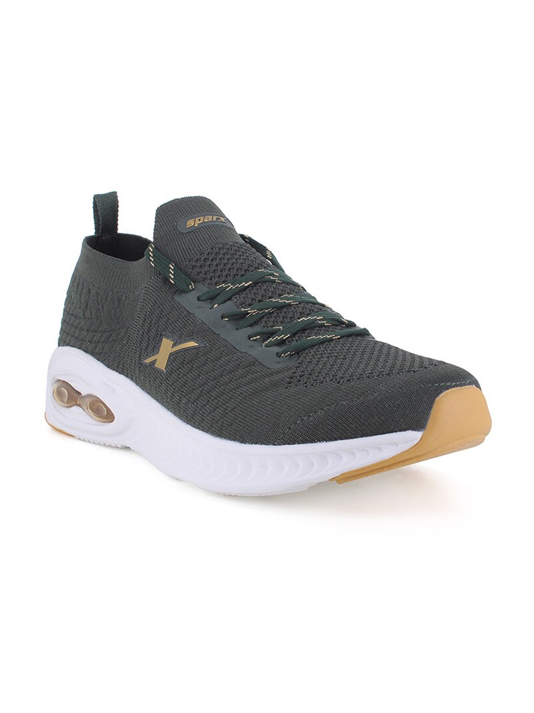 

Sparx Men Olive Textile Running Non-Marking Shoes