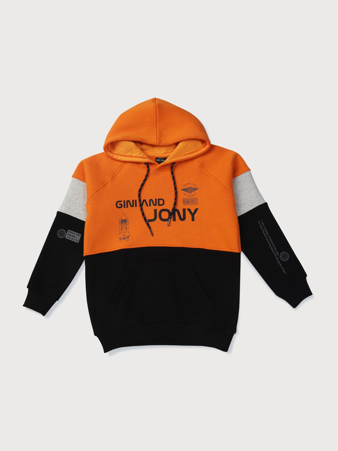 

Gini and Jony Boys Colourblocked Sweatshirt, Black