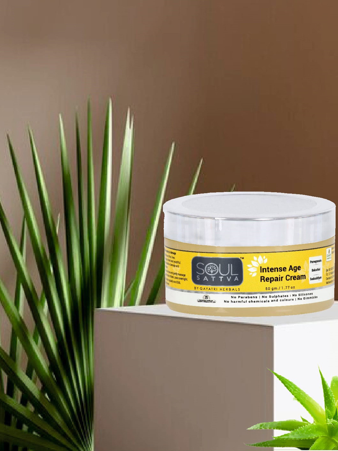

Soul Sattva Intense Age Repair Cream 50ml, Yellow