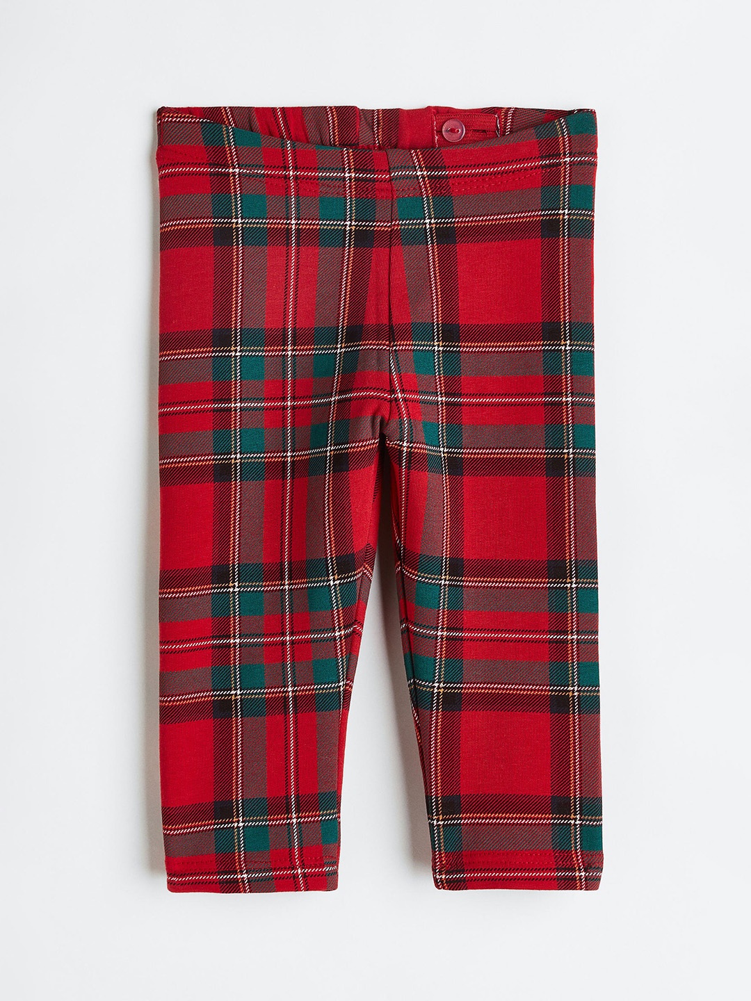 

H&M Girls Cotton Leggings, Red