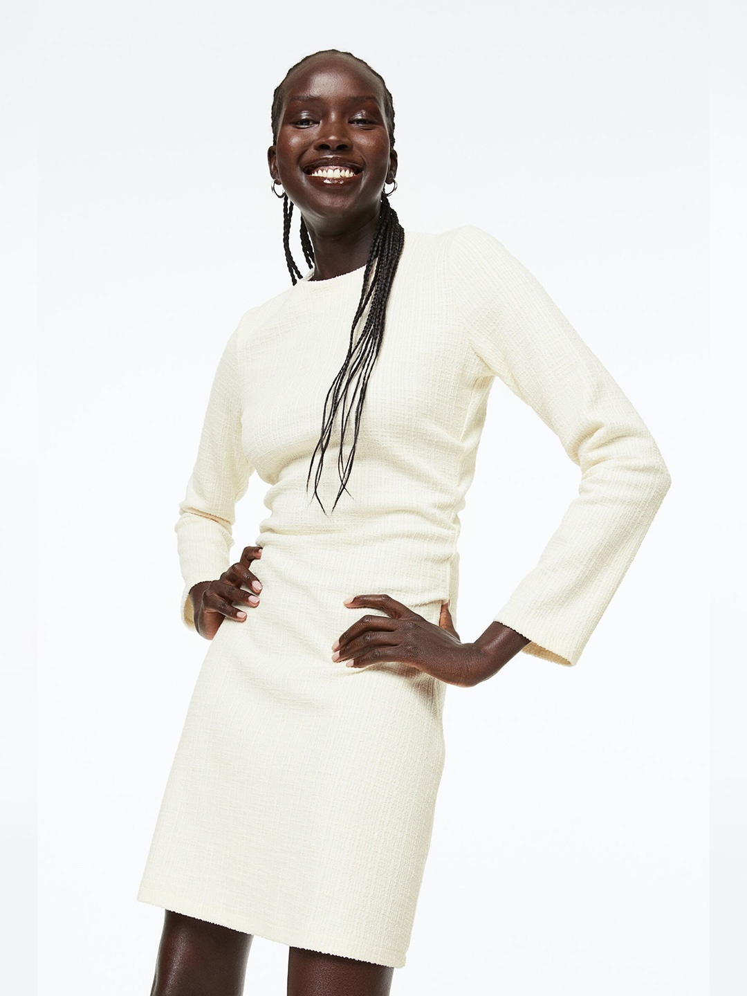 

H&M Boucl Dress, Beige