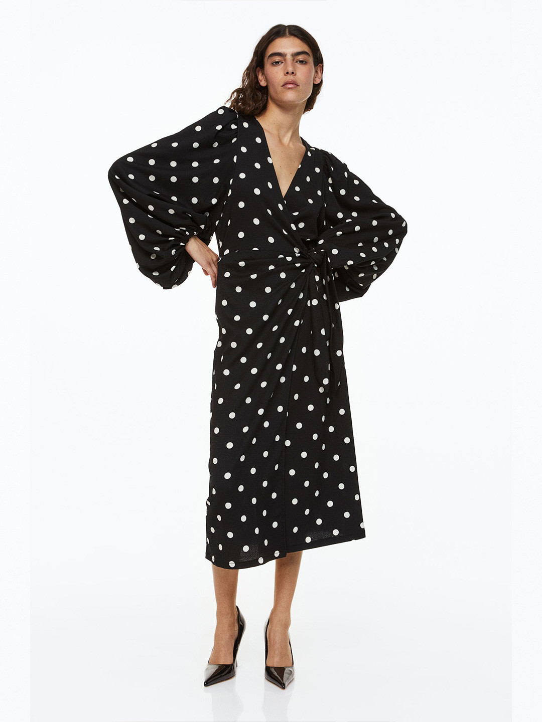 

H&M Wrapover Dress, Black