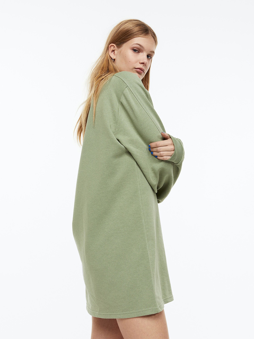 

H&M Sweatshirt Dress, Green