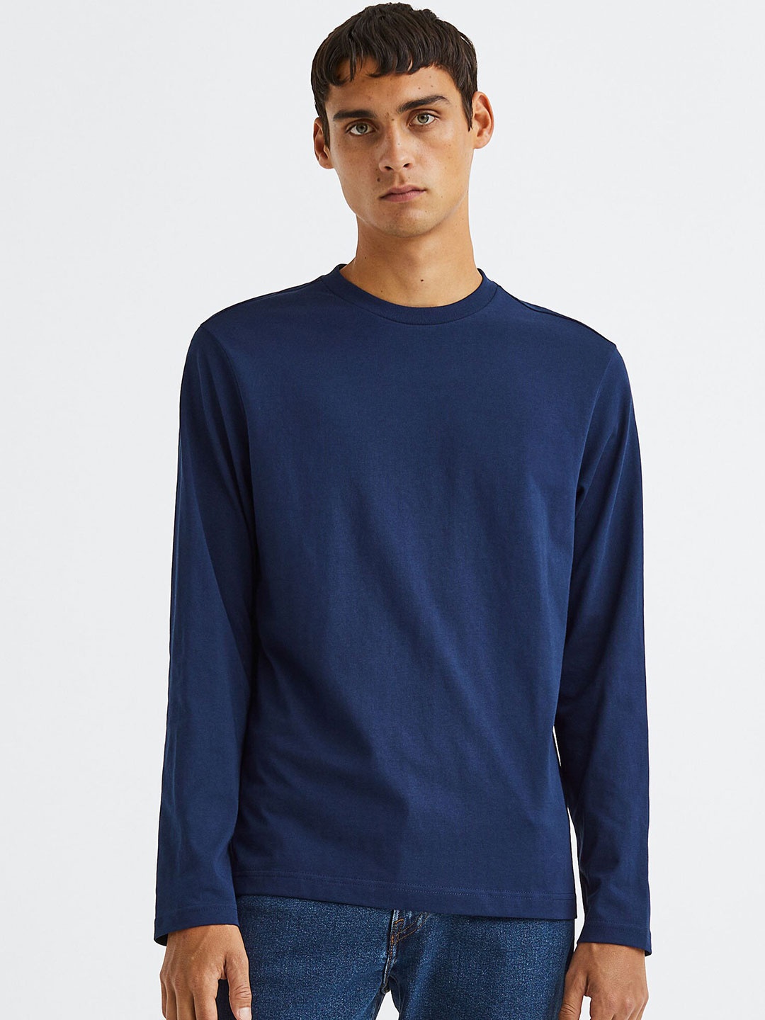 

H&M Regular Fit Thermolite Jersey Top, Navy blue