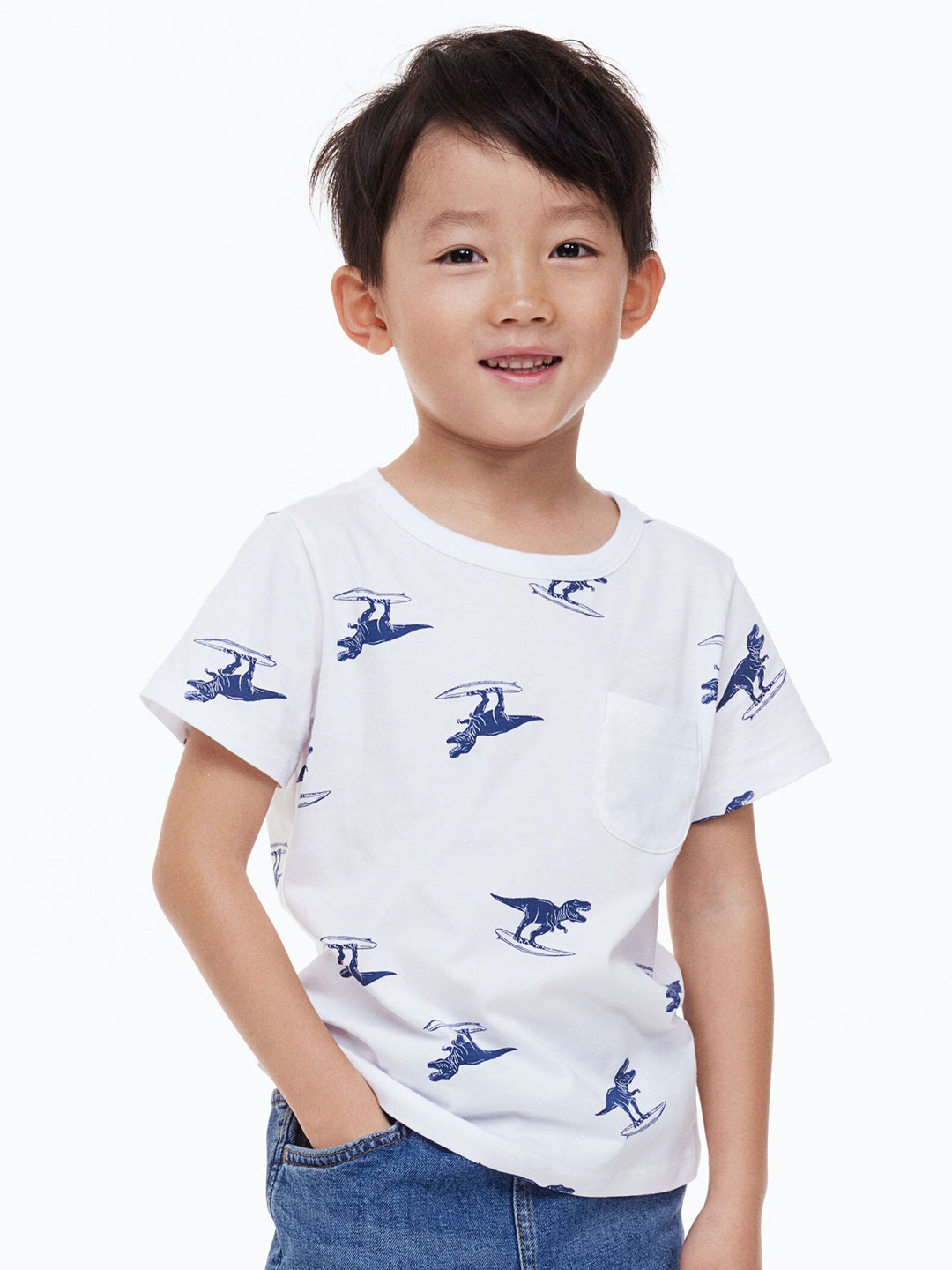 

H&M Boys 2-Pack Cotton T-shirts, Blue