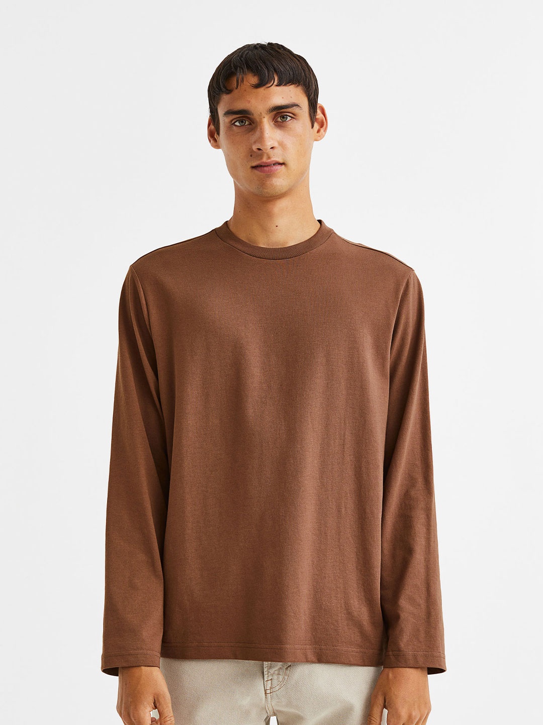 

H&M Men Regular Fit THERMOLITE Jersey Top, Brown