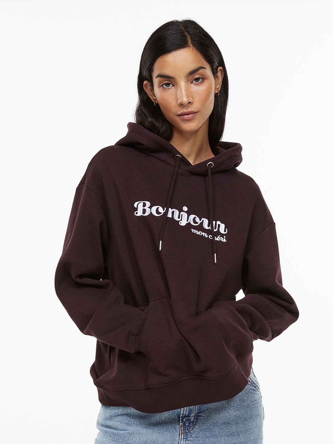 

H&M Women Hoodie, Burgundy