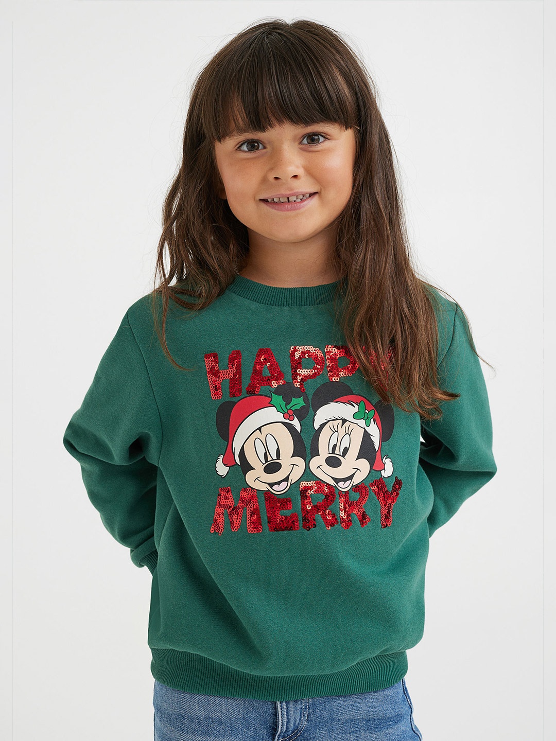 

H&M Girls Sweatshirt, Green