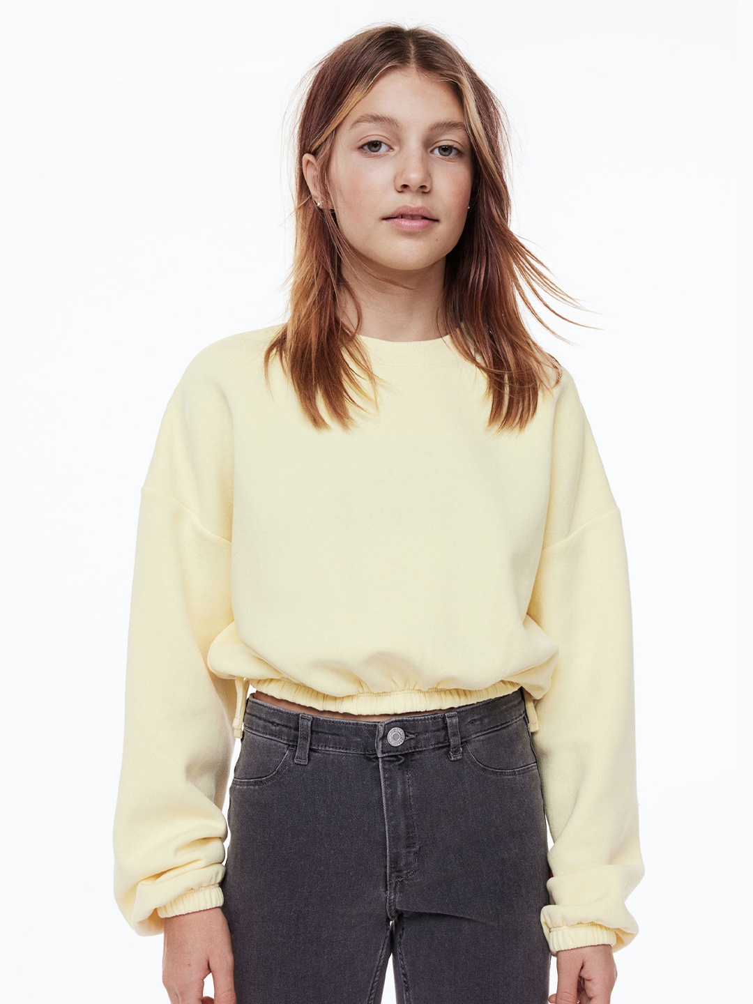 

H&M Girls Sweatshirt, Yellow