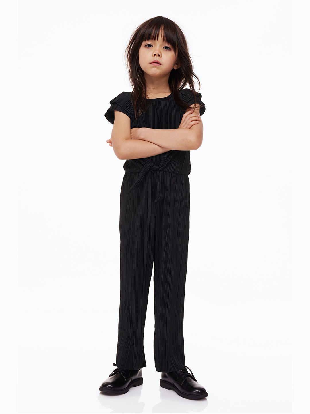 

H&M Girls Pleated Jumpsuit, Black