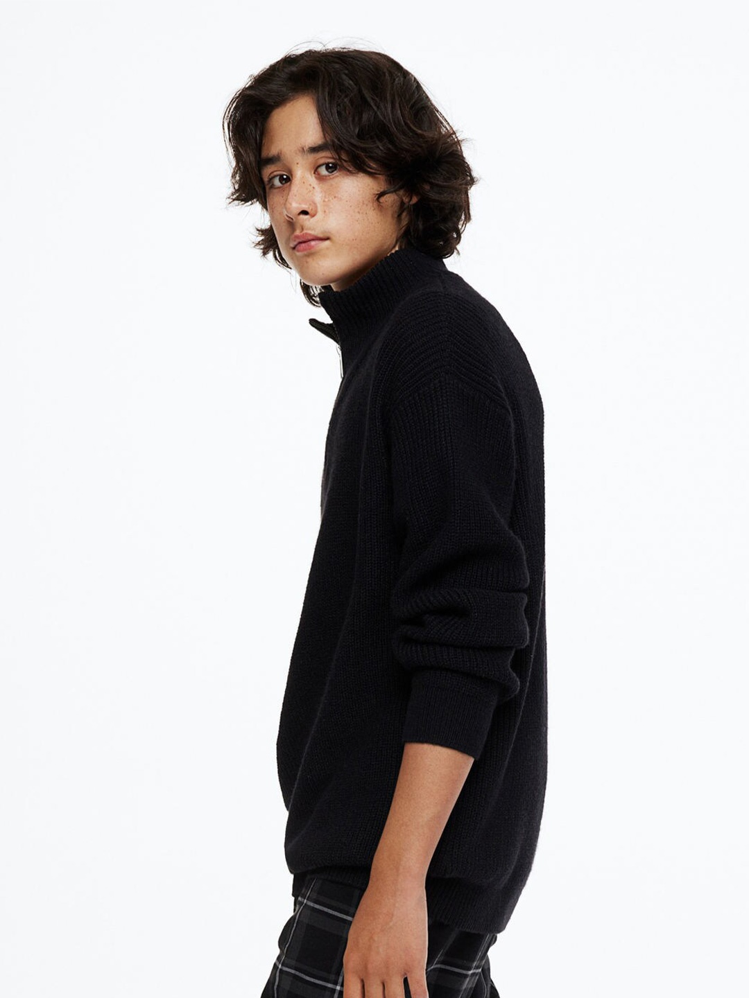 

H&M Boys Zip-Top Jumper, Black