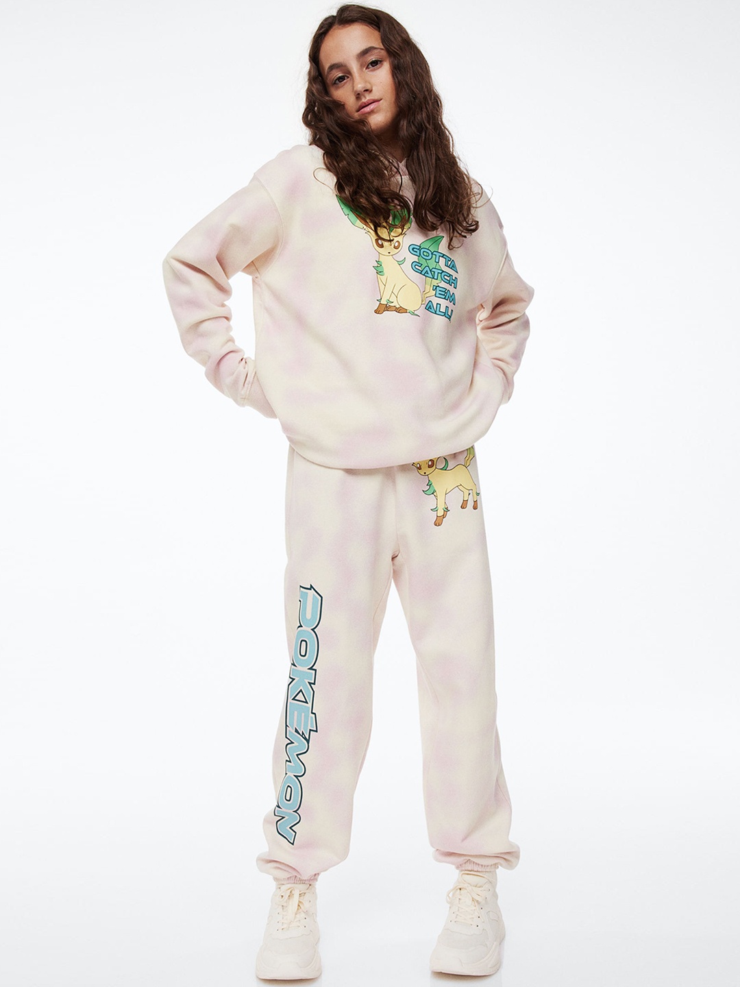 

H&M Girls Printed Joggers, Pink