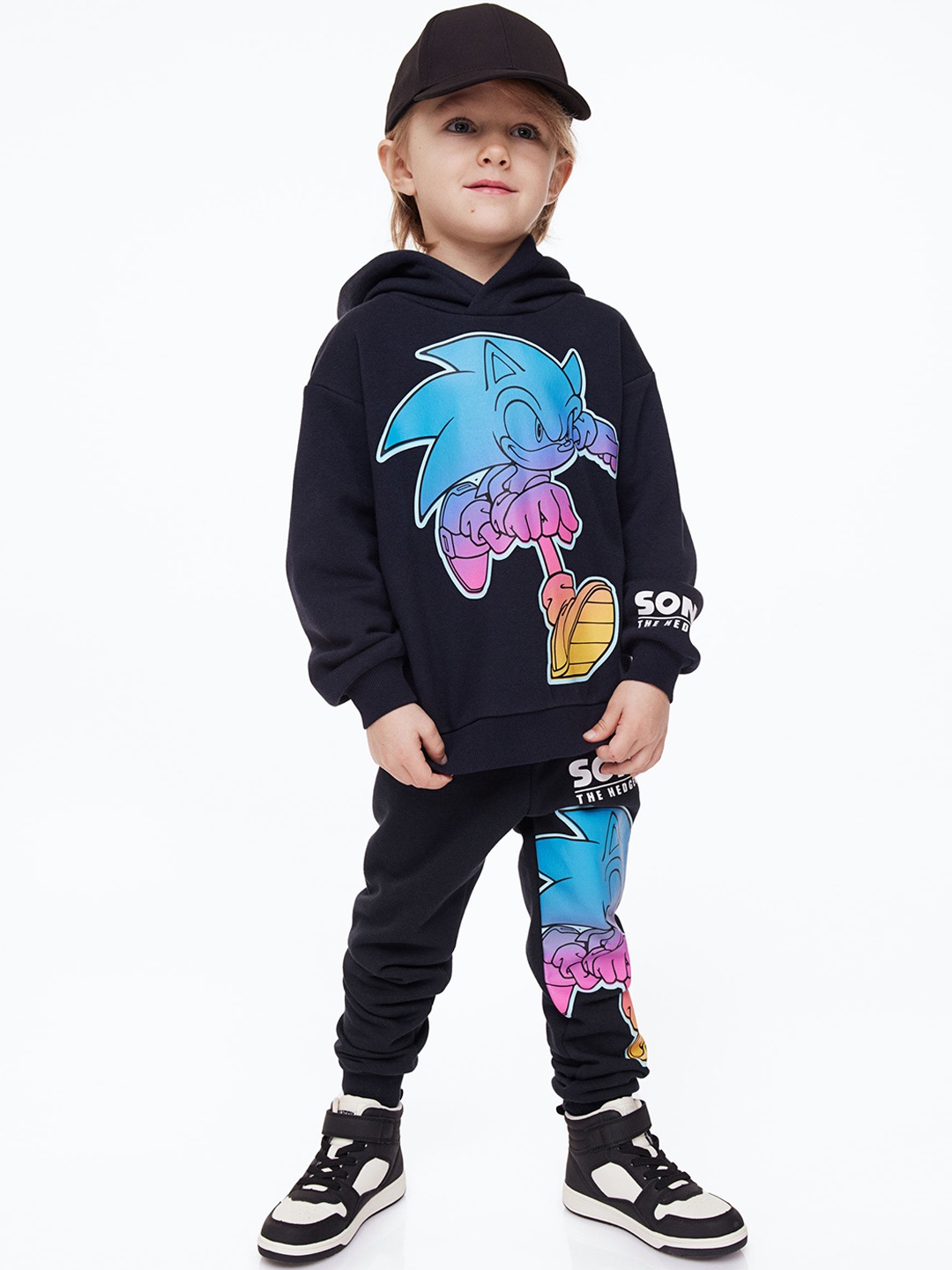 

H&M Boys Printed Joggers, Navy blue