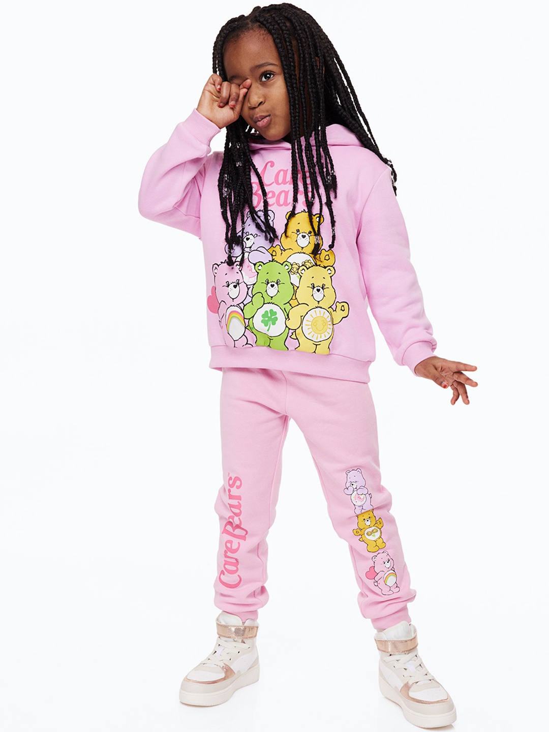 

H&M Girls Printed Joggers, Pink