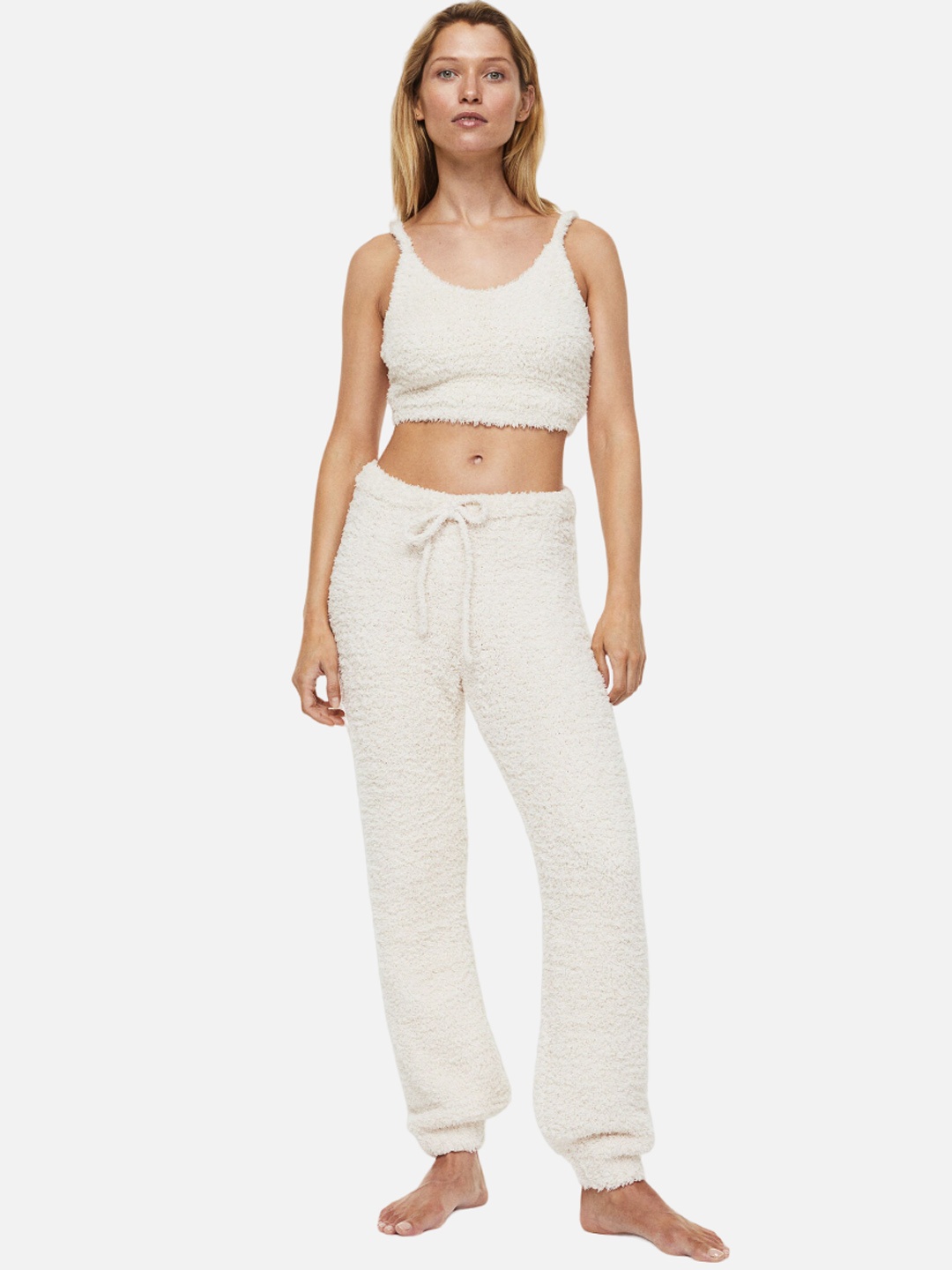 

H&M Women Fluffy Joggers, Beige