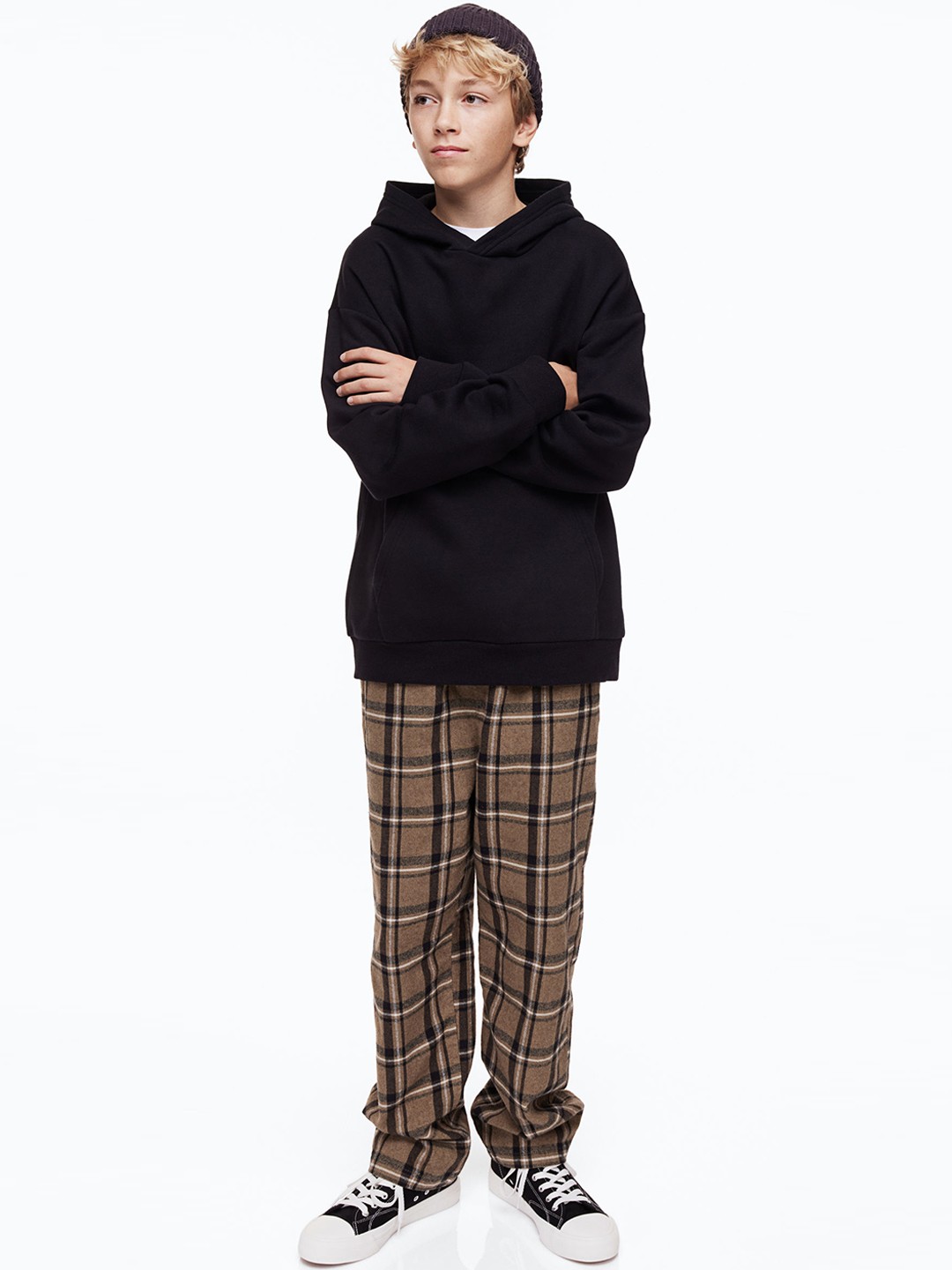 

H&M Boys Cotton Trousers, Brown